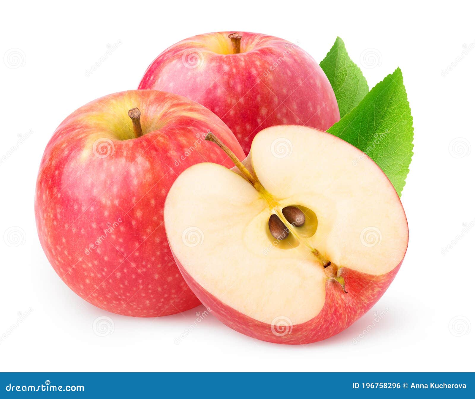 Isolated Cut Pink Lady Apples Stock Photo Image of background, lady