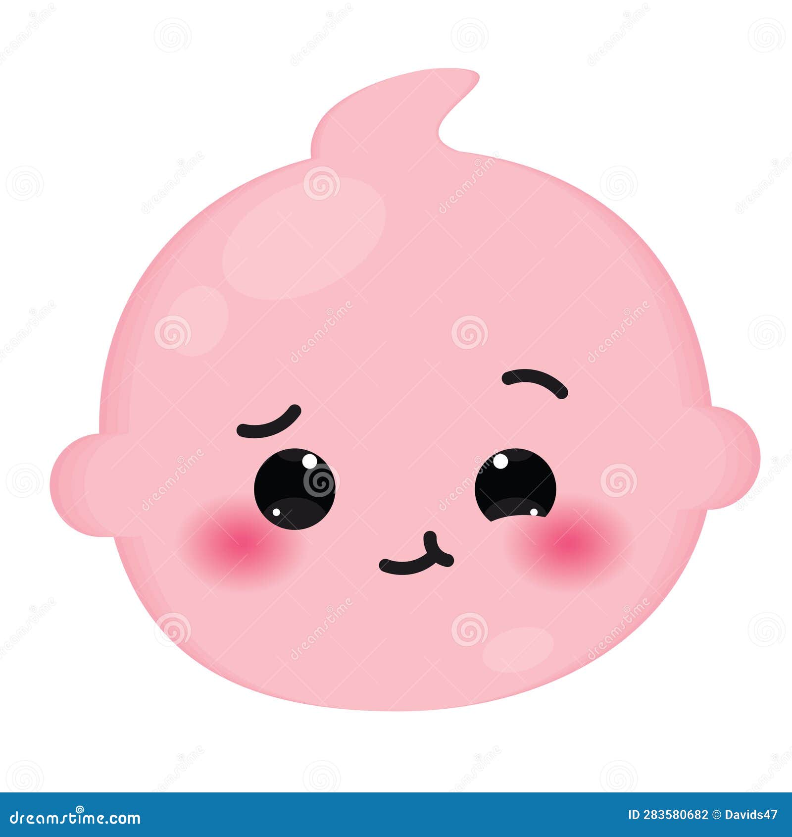 Isolated Cute Happy Baby Emoji Icon Vector Stock Vector - Illustration ...