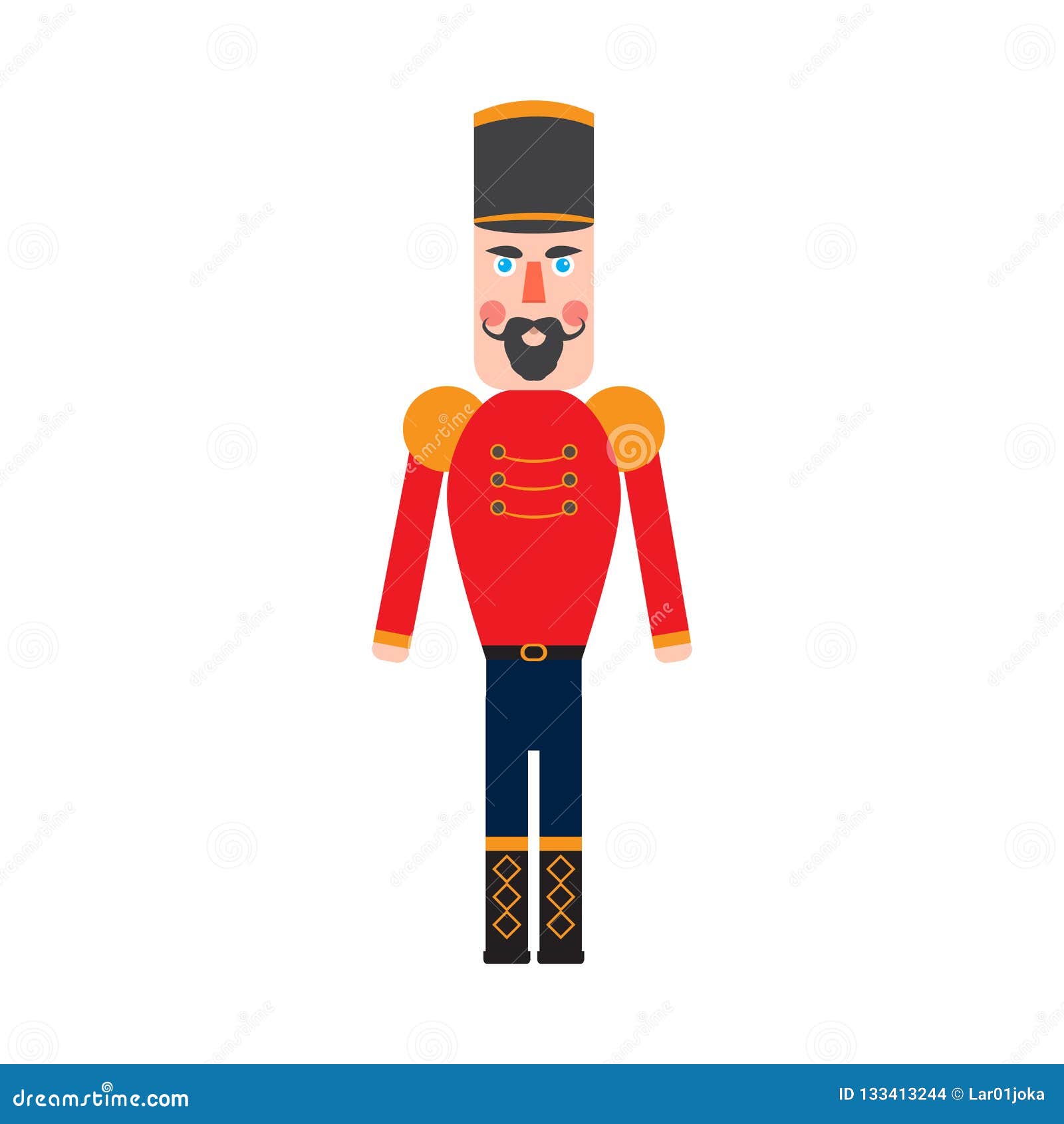 Isolated Cute Nutcracker Soldier Stock Vector - Illustration of ...