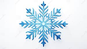 Isolated 3D Snowflake On White Background Template A Winter Season Isolated 3D Snowflake On White Background Template A Winter Season