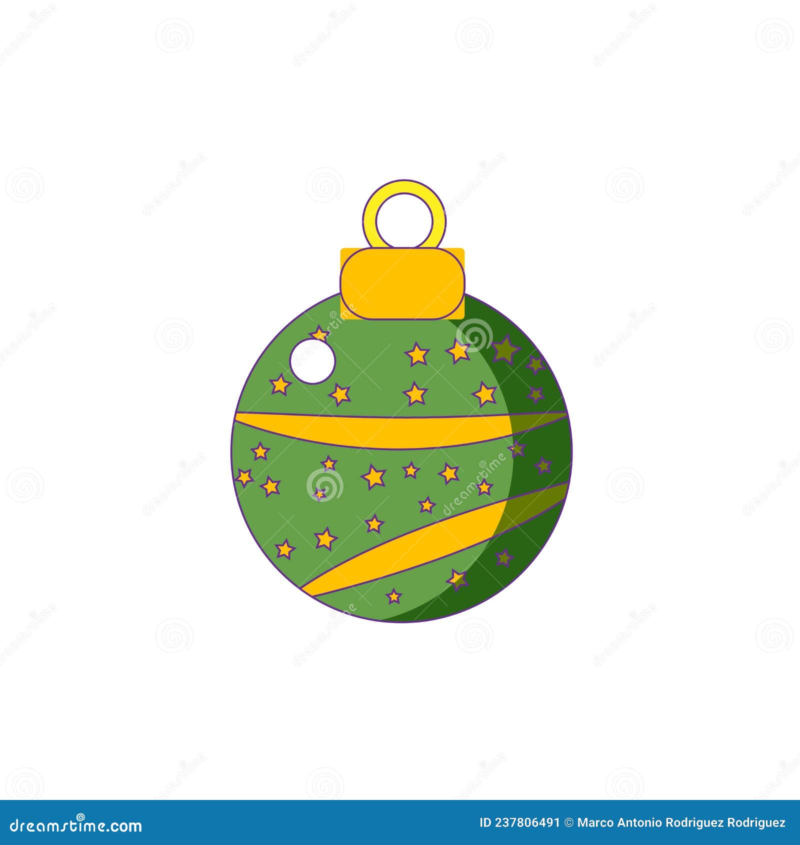 Isolated Decorated Shiny Christmas Ball Vector Stock Vector