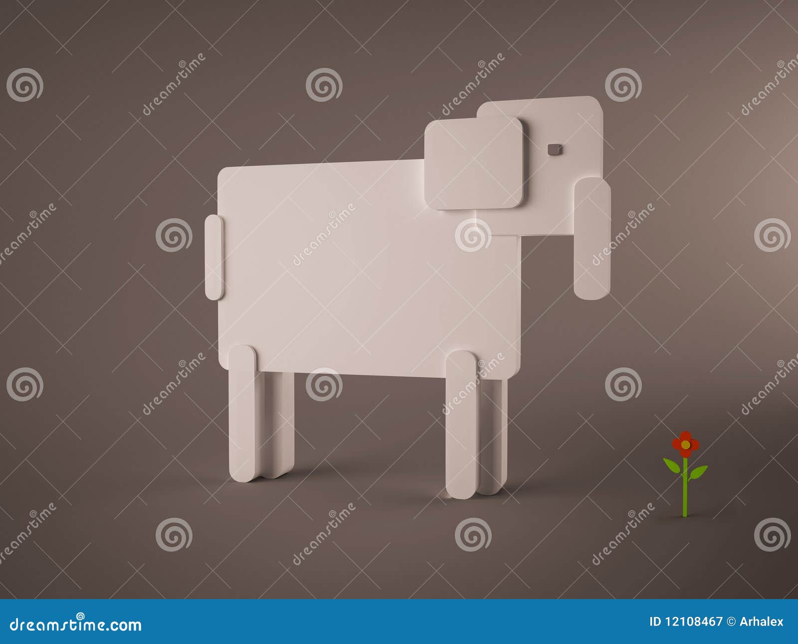 Isolated Digital Elephant Concept Stock Illustration - Illustration of