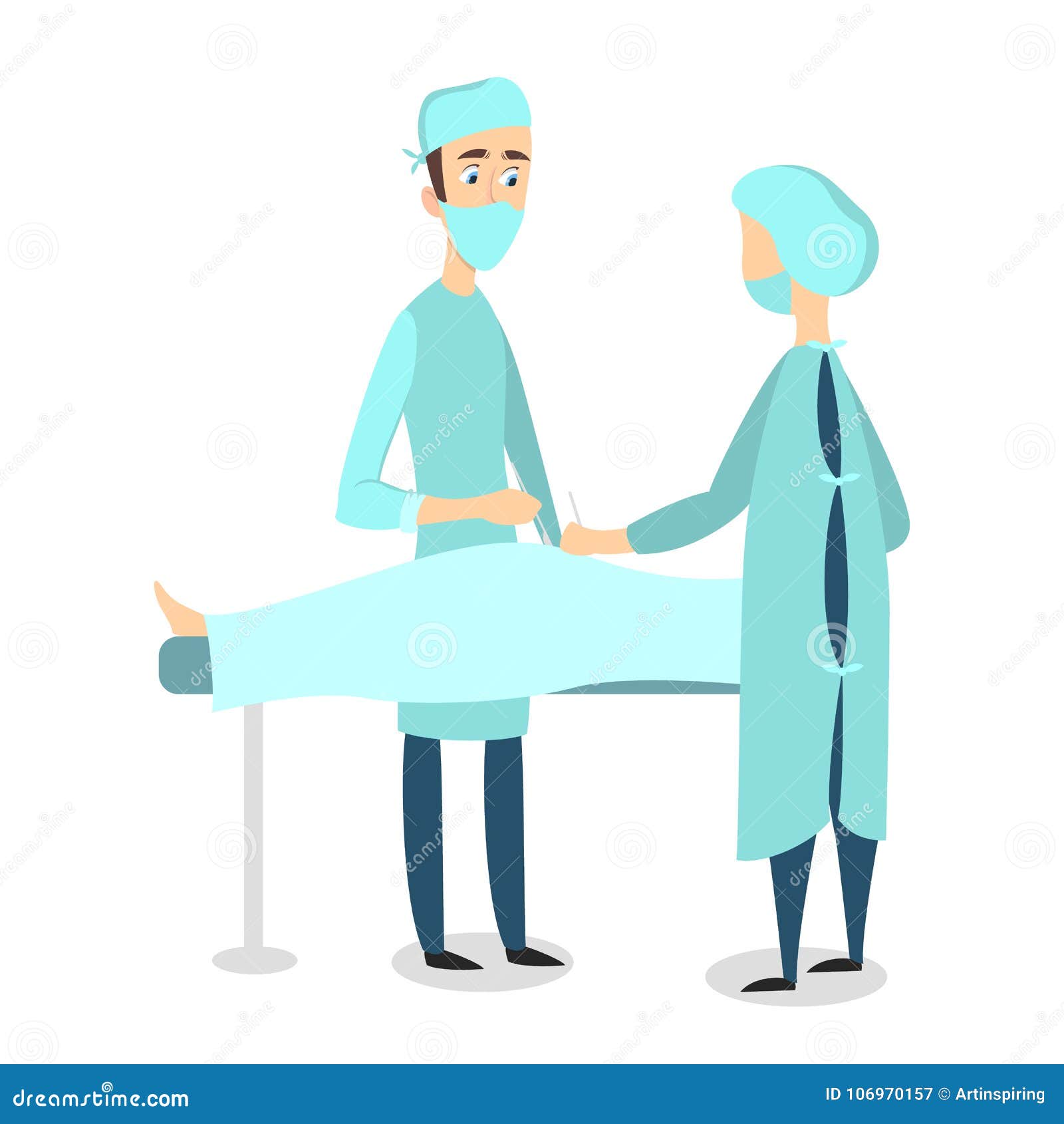 Isolated doctors surgery. stock vector. Illustration of composition ...