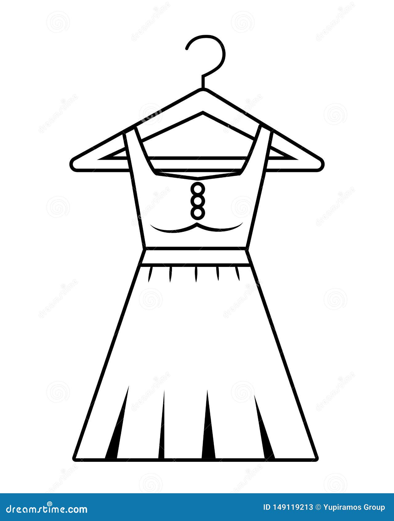 Isolated Dress Design Vector Illustration Stock Vector - Illustration ...