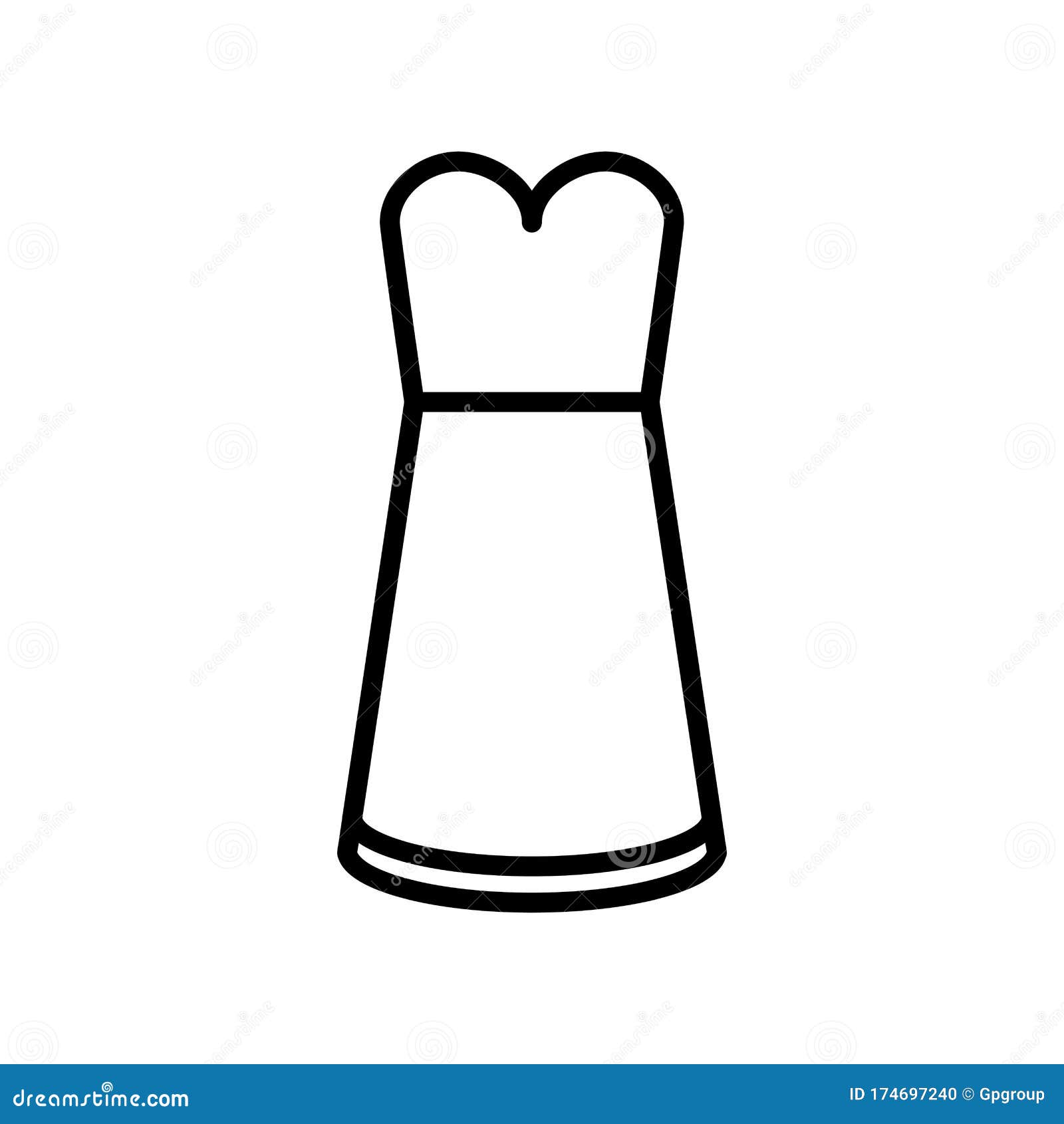 Isolated Dress Line Style Icon Vector Design Stock Vector ...