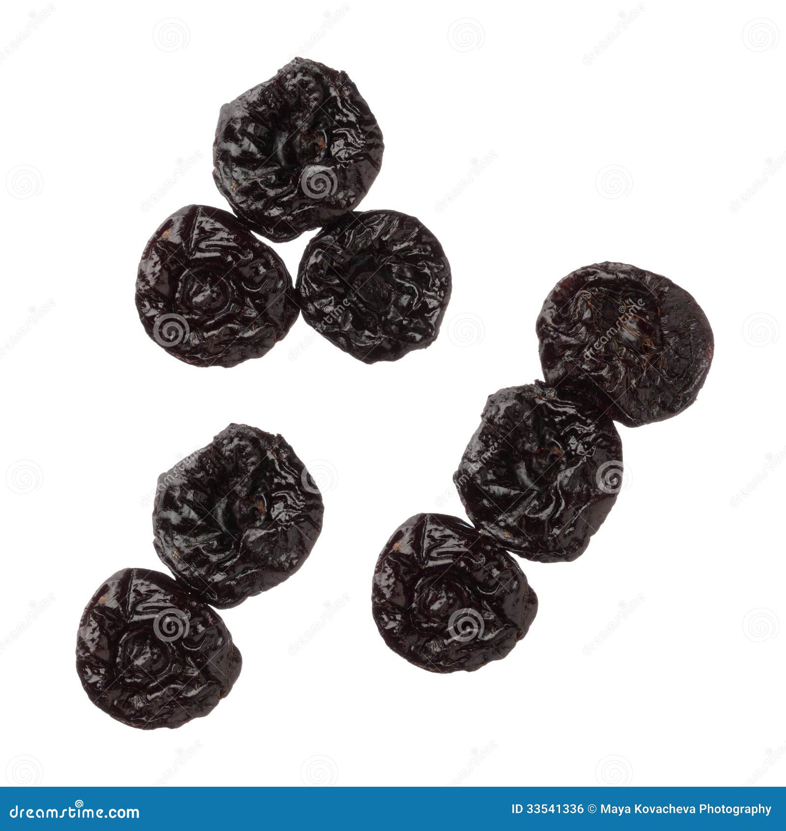 Isolated Dried Plums Over White Background, Close Up Stock Photo Image of freshness, object