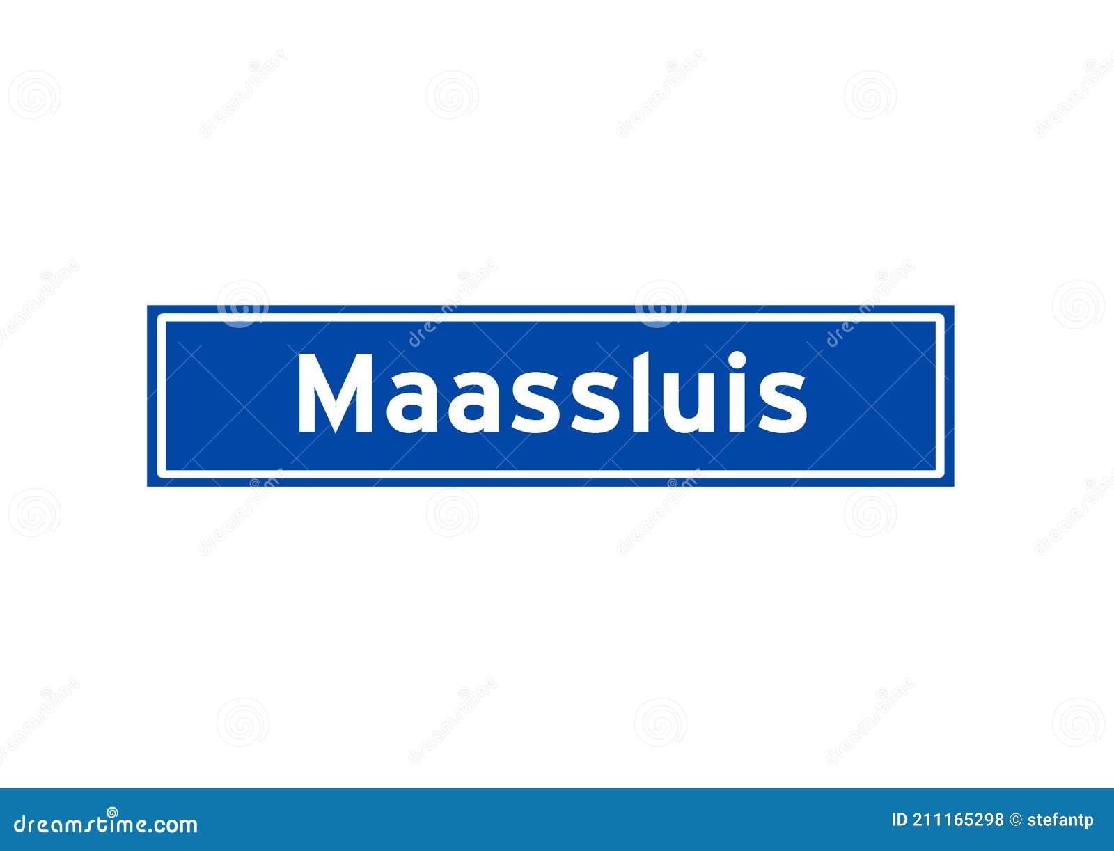 maassluis  dutch place name sign. city sign from the netherlands.