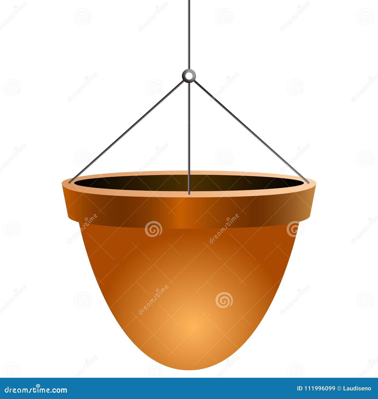 Isolated empty flower pot stock vector. Illustration of ...