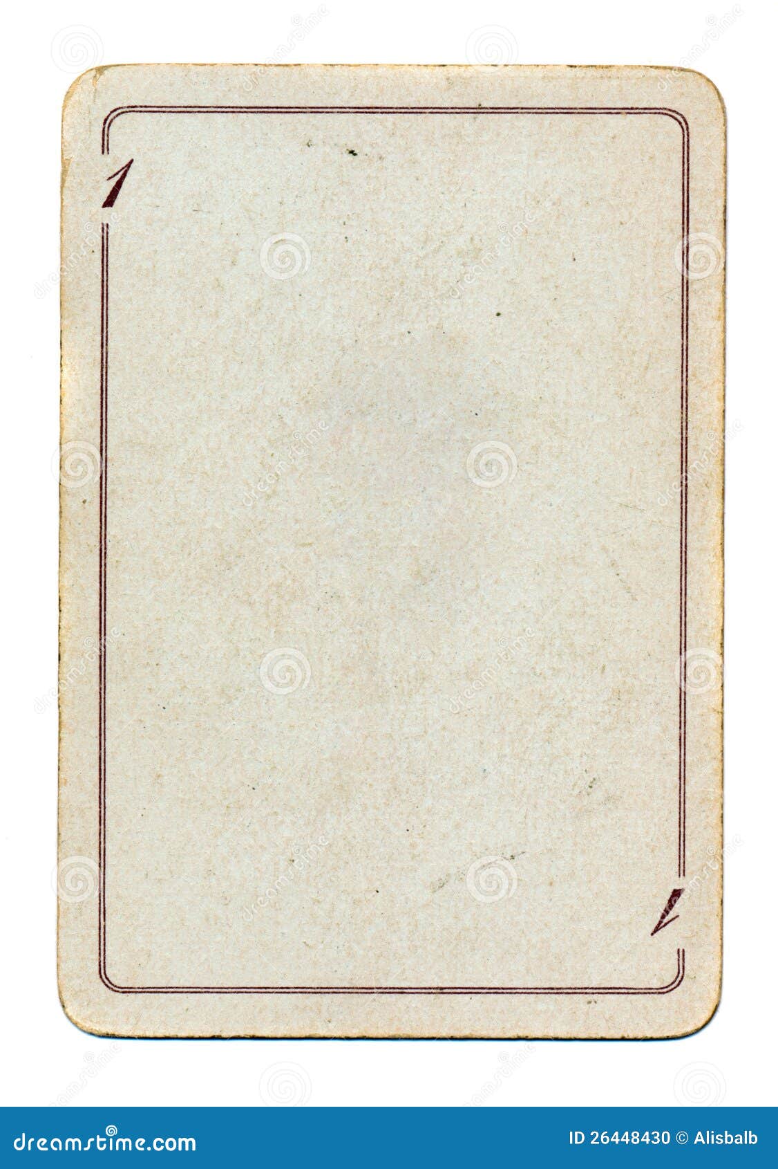 Isolated Empty Old Playing Card Paper Stock Photo Image of recycle