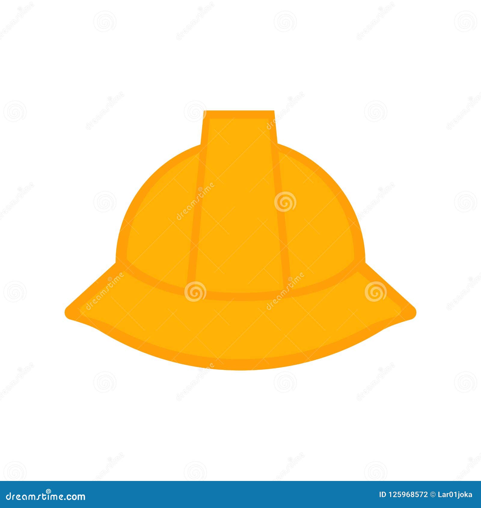 Isolated engineer hat icon stock vector. Illustration of head - 125968572