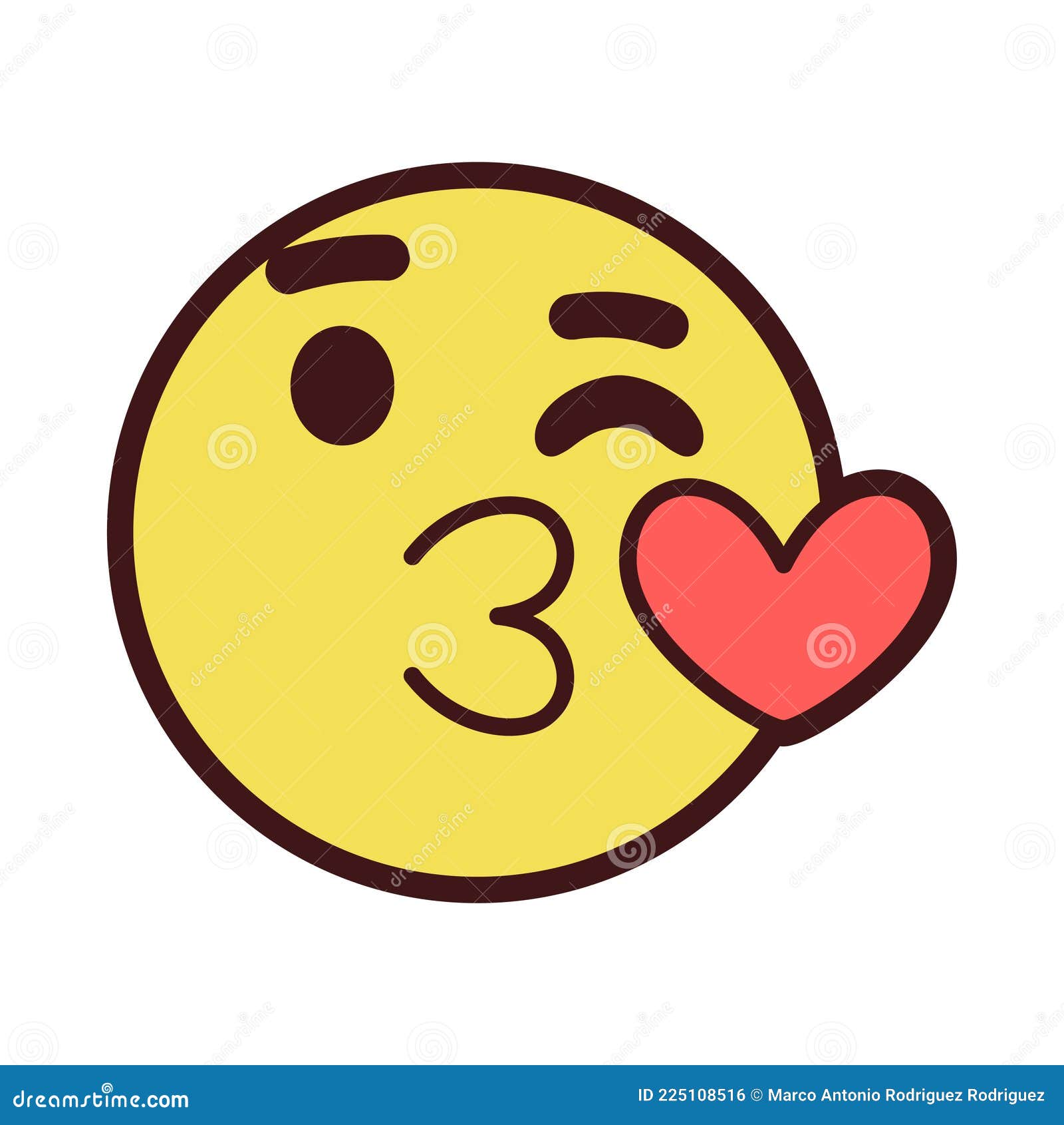 Emoji Kiss Sticker RoyaltyFree Stock Photography