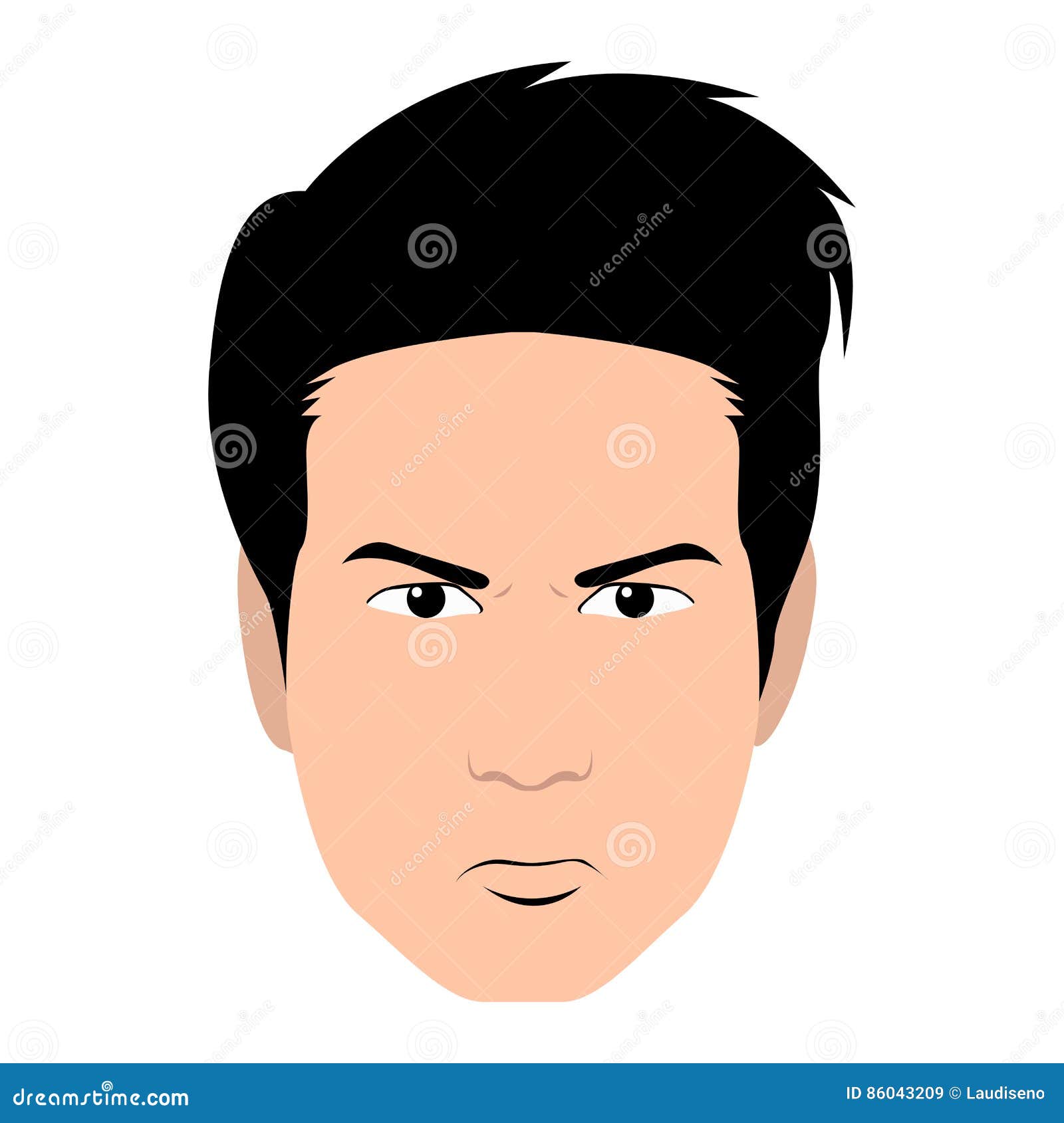 Isolated facial expression stock illustration. Illustration of ...