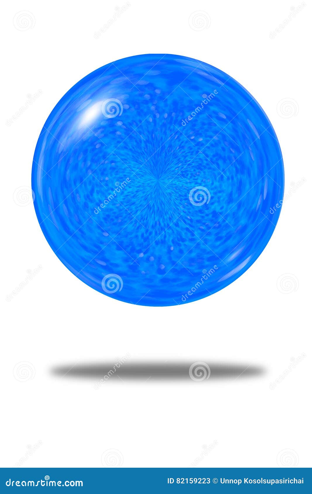 Isolated Festive Abstract of Blue Glitter Ball Background Stock
