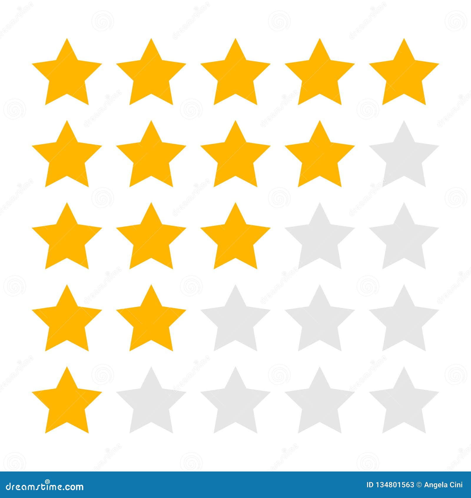 Star Rating Vector Template. 70515437 
