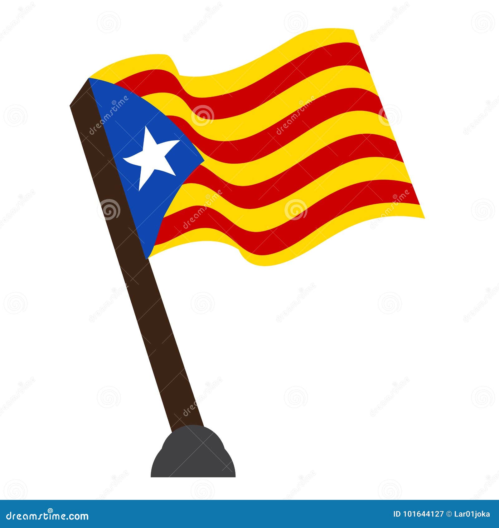 Isolated flag of Catalonia stock vector. Illustration of country ...