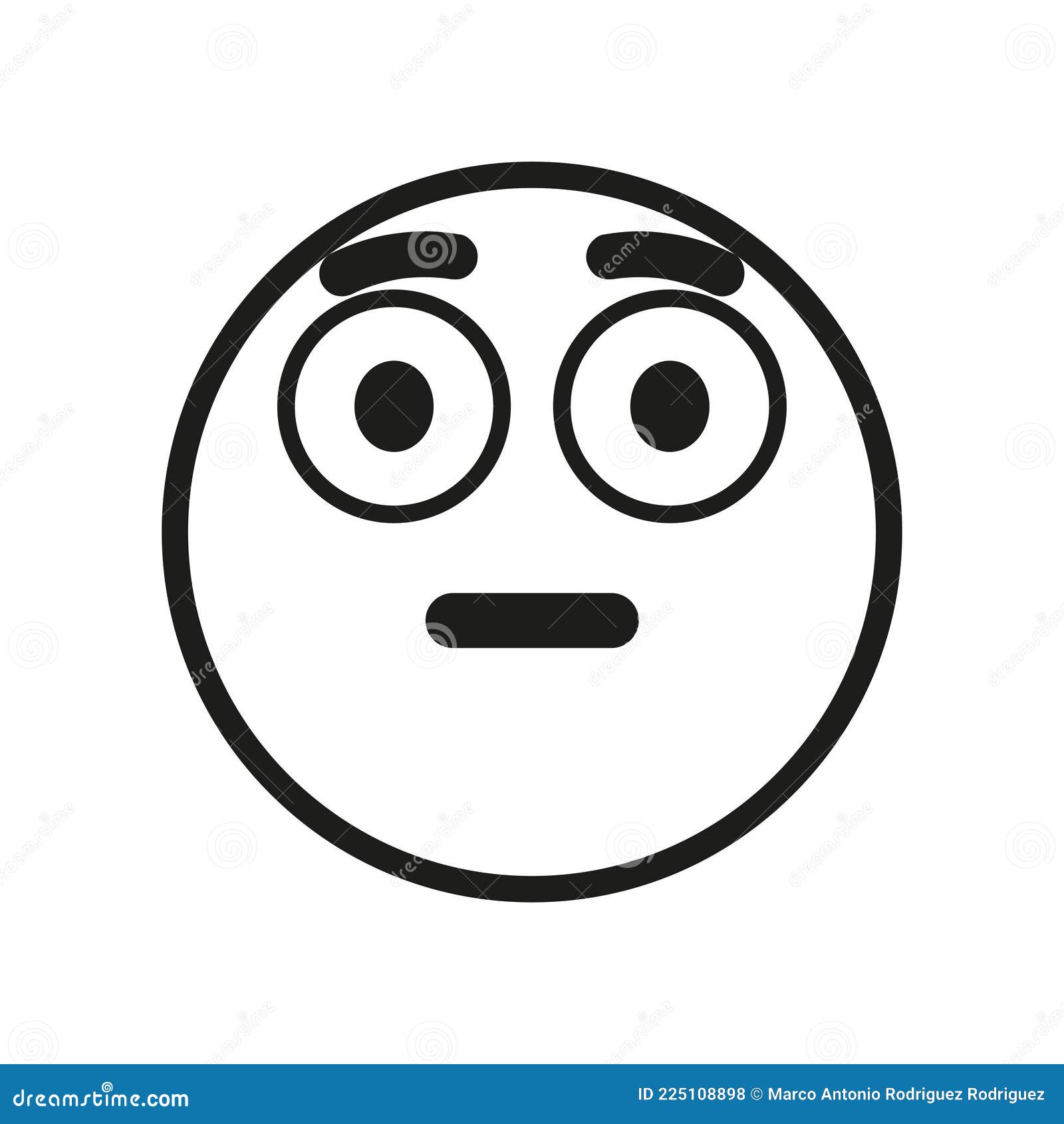 Isolated Flushed Emoji Face Icon Stock Vector Illustration of emoji, isolated 225108898