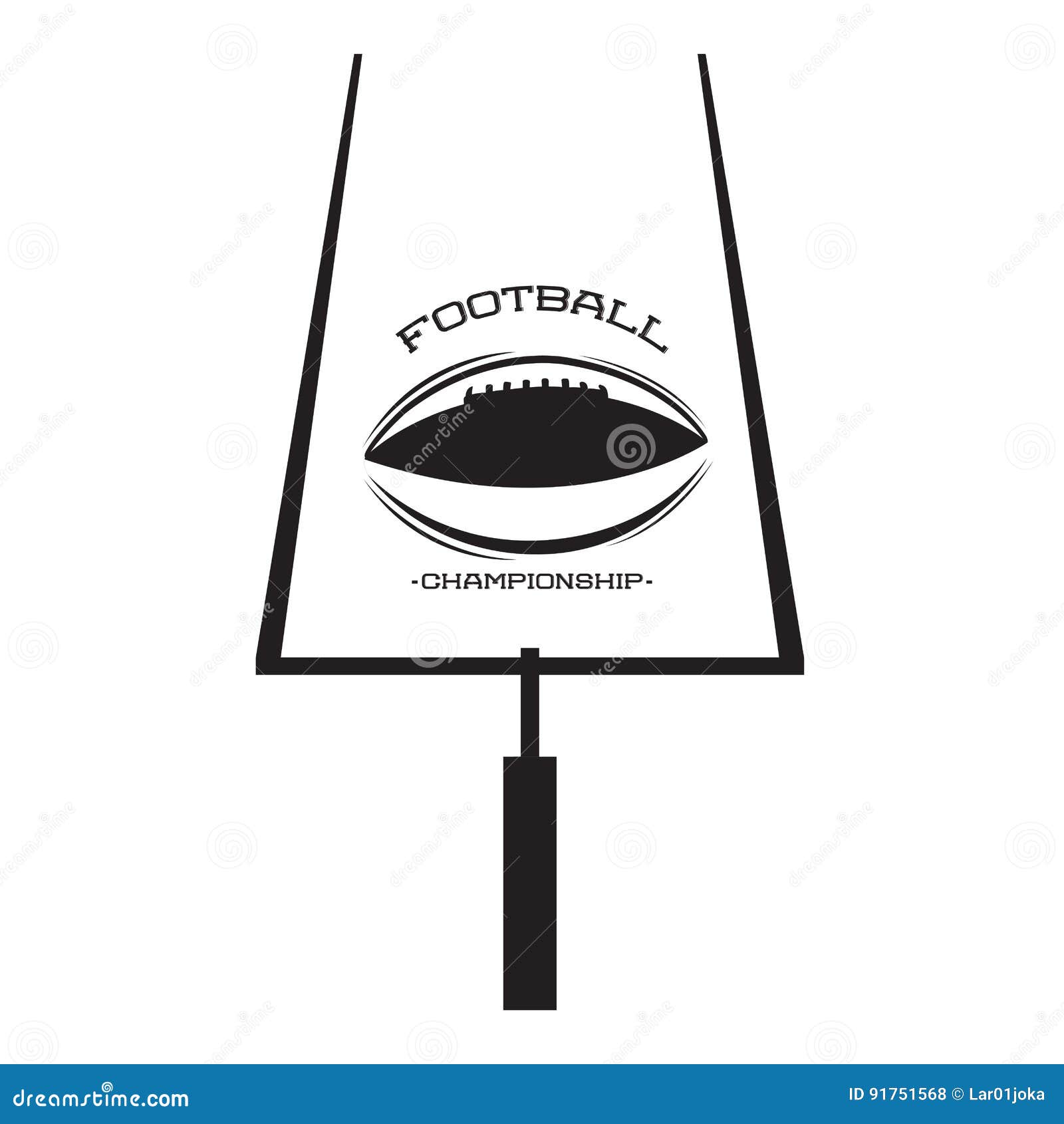 Isolated Football Goal Post Stock Vector - Illustration of ball, sport