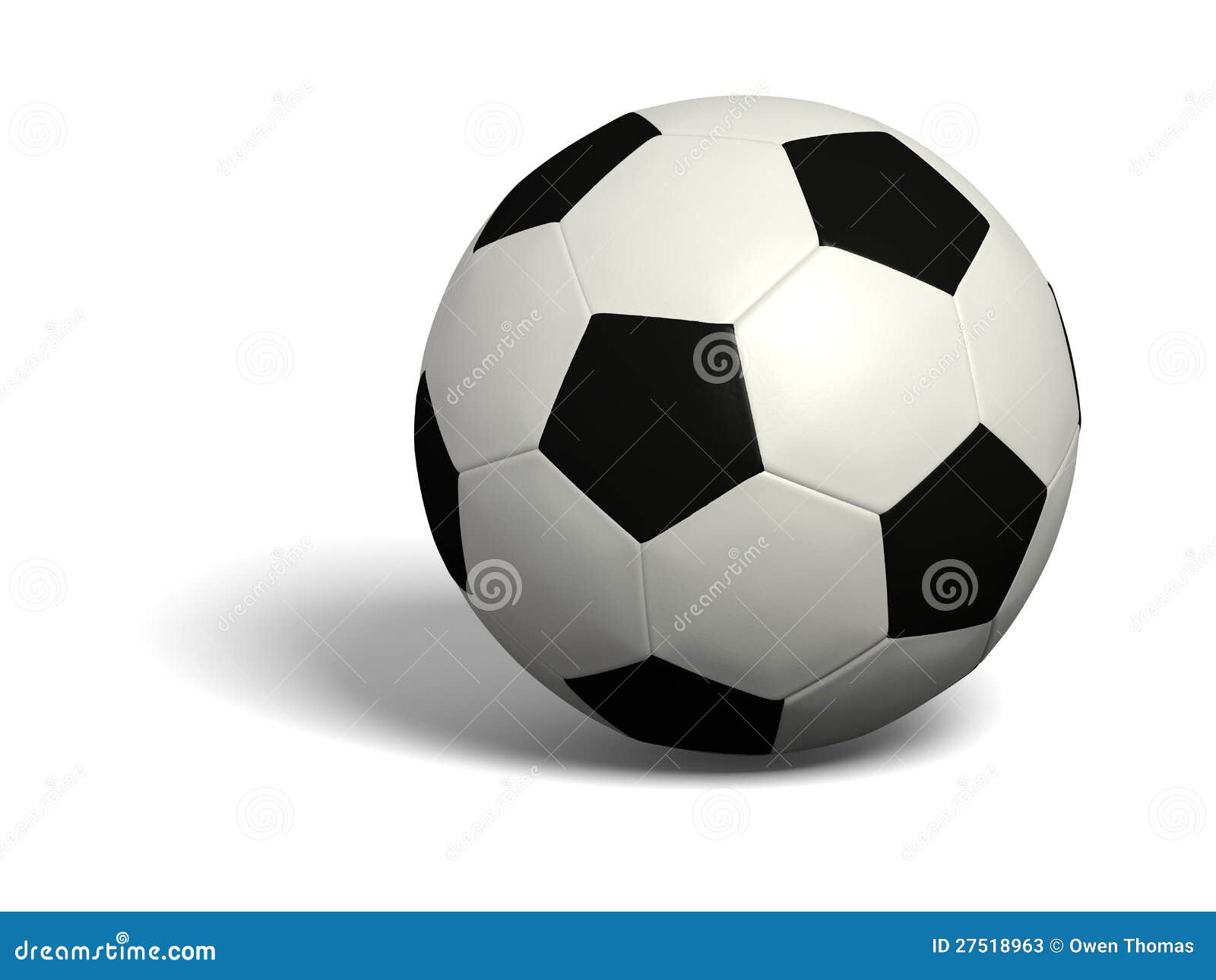 Isolated Football with Soft Shadow Stock Illustration Illustration of