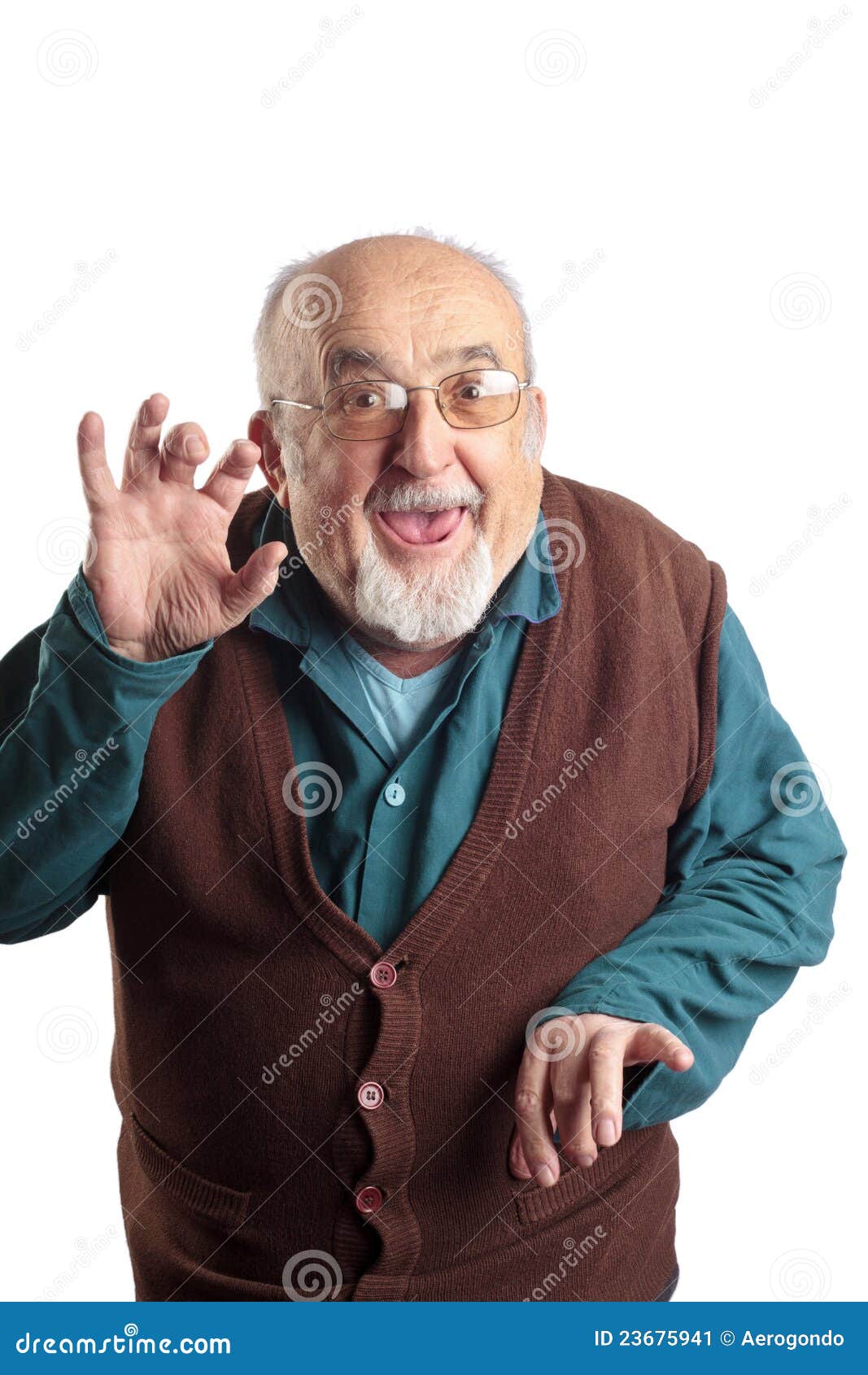 Isolated Funny Old Man Stock Image - Image: 23675941