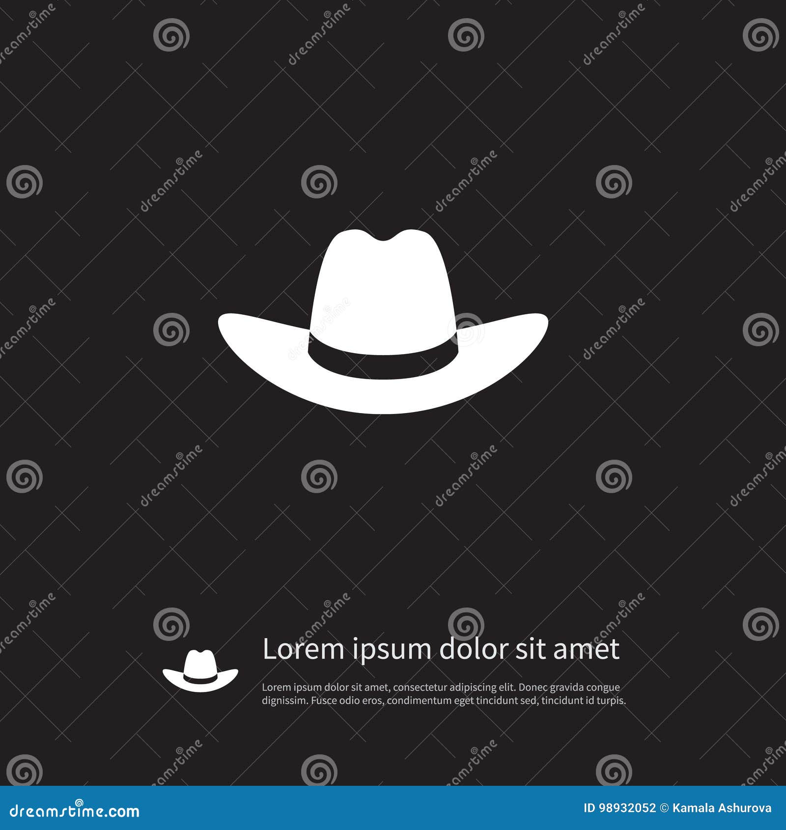 Isolated Gaucho Icon. Cowboy Vector Can Be Used for Cap, Hat, Gaucho Design Concept. Stock Vector - Illustration of fashionable, fedora: 98932052