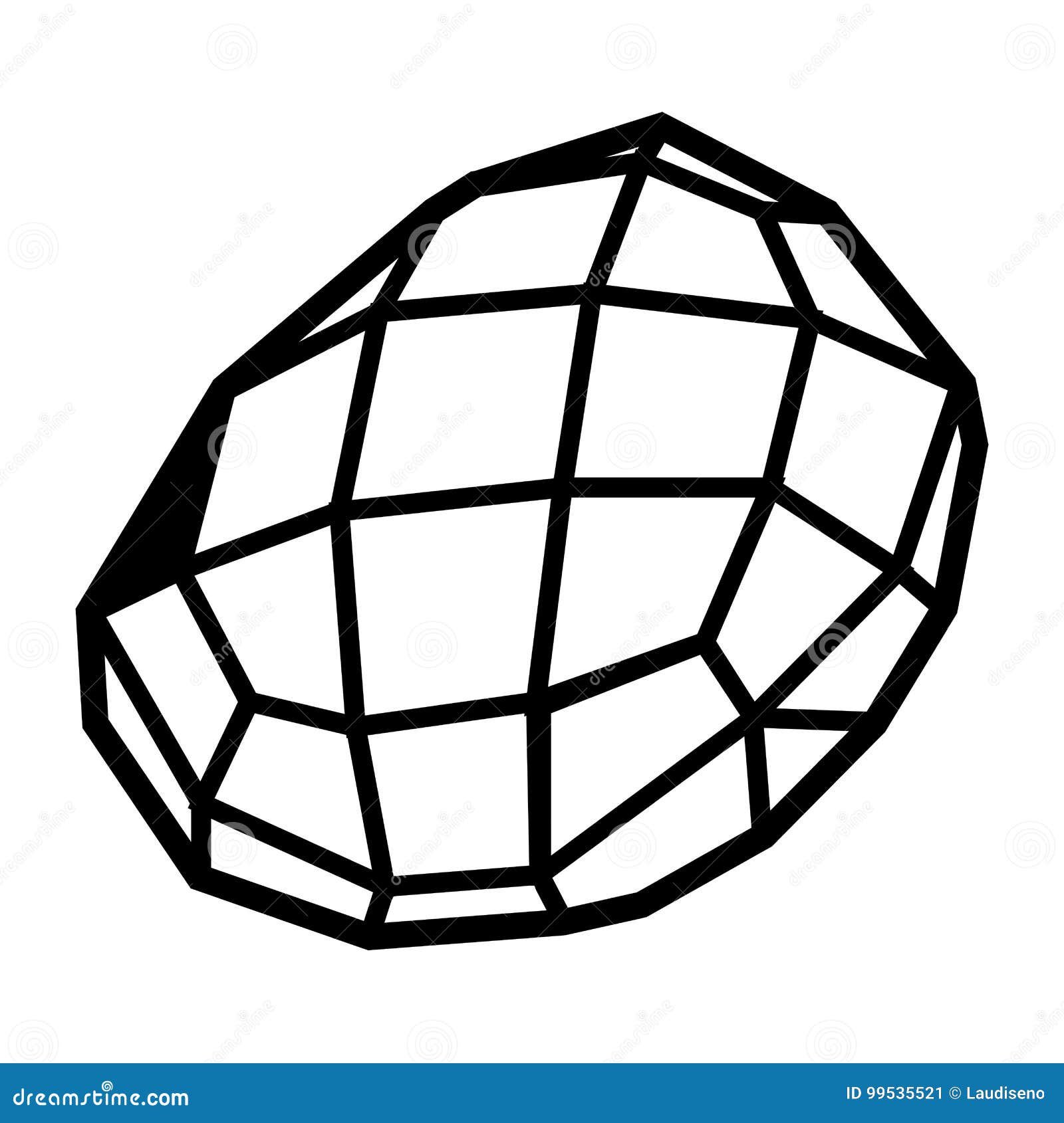 Isolated gemstone outline stock vector. Illustration of outline 99535521