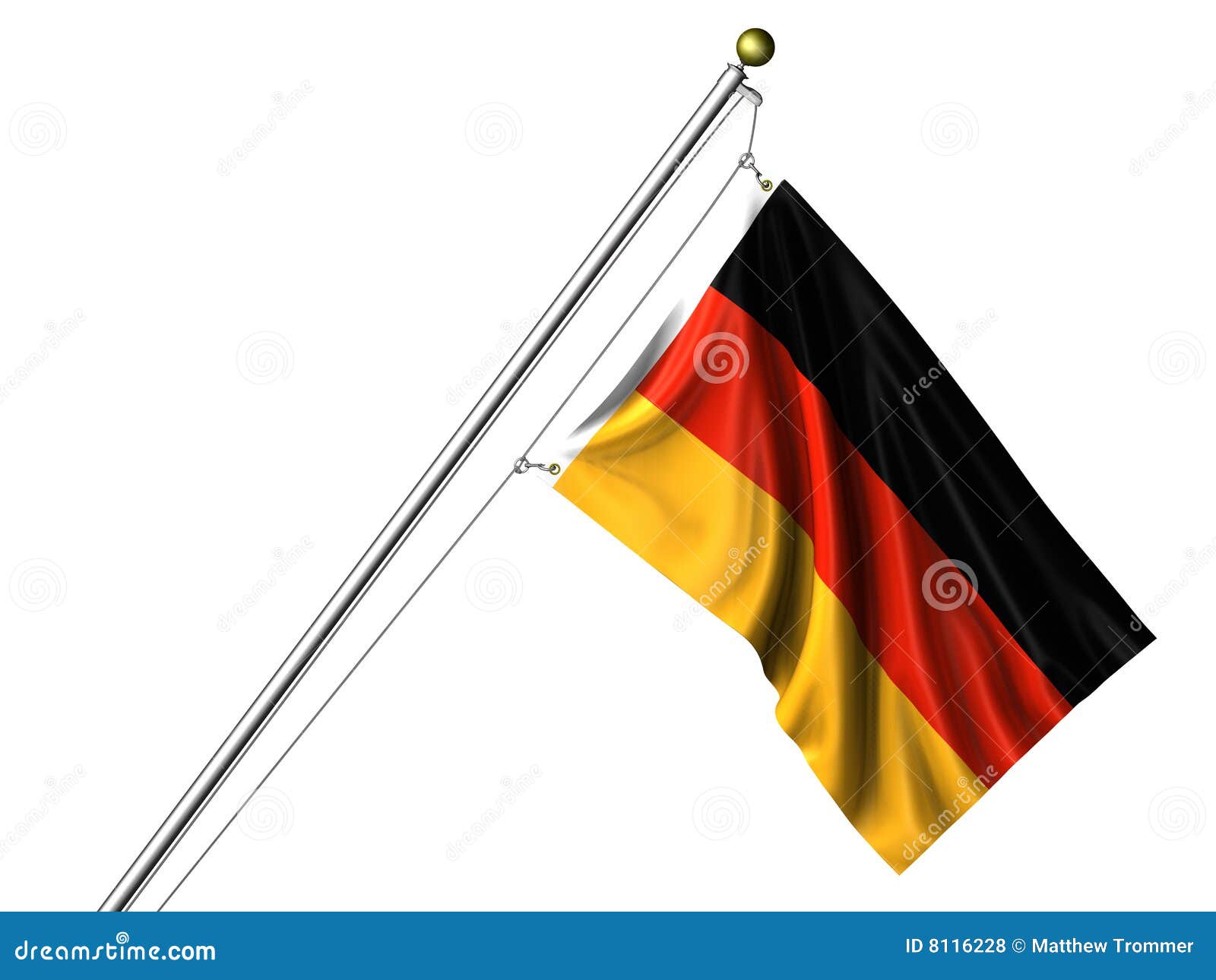 Isolated German Flag stock illustration. Illustration of rendering ...