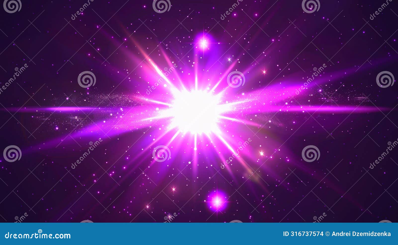  glimmer halo . abstract flicker particle with violet dazzle beam. violet dazzle beam with purple star