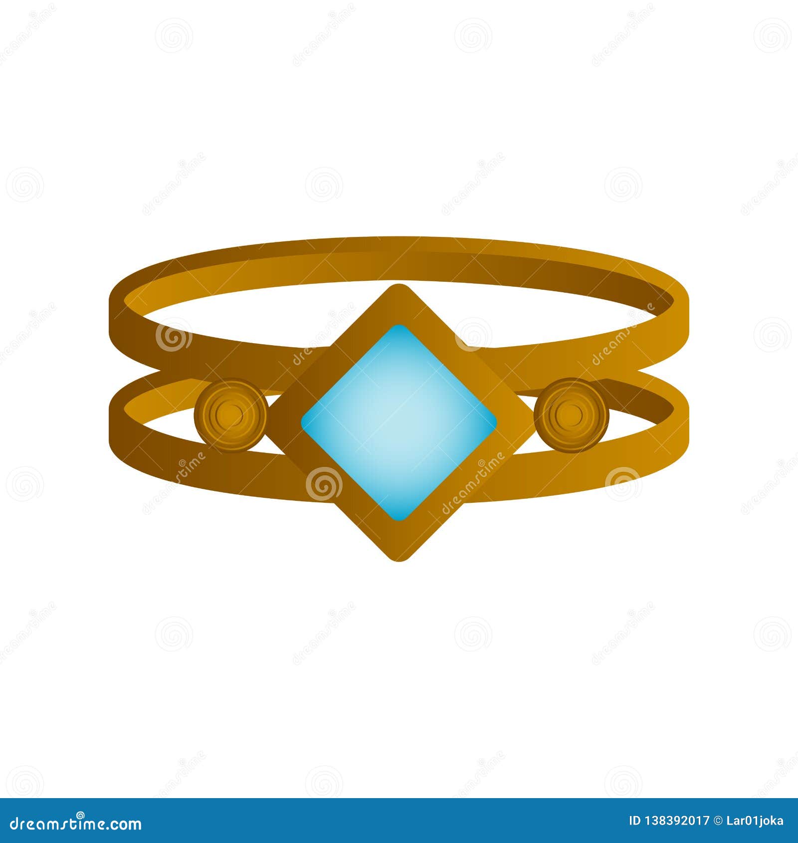 Isolated gold bracelet stock vector. Illustration of white 138392017
