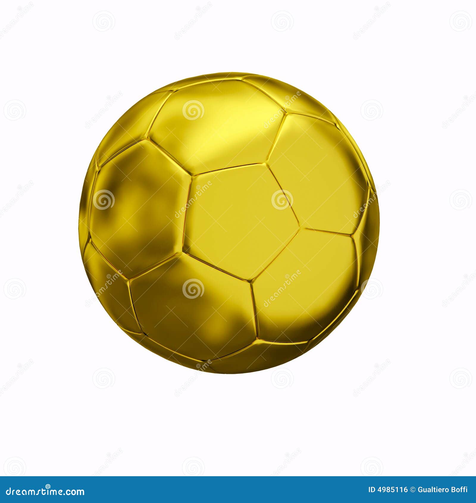 Isolated Gold Soccer Ball Royalty Free Stock Image - Image: 4985116