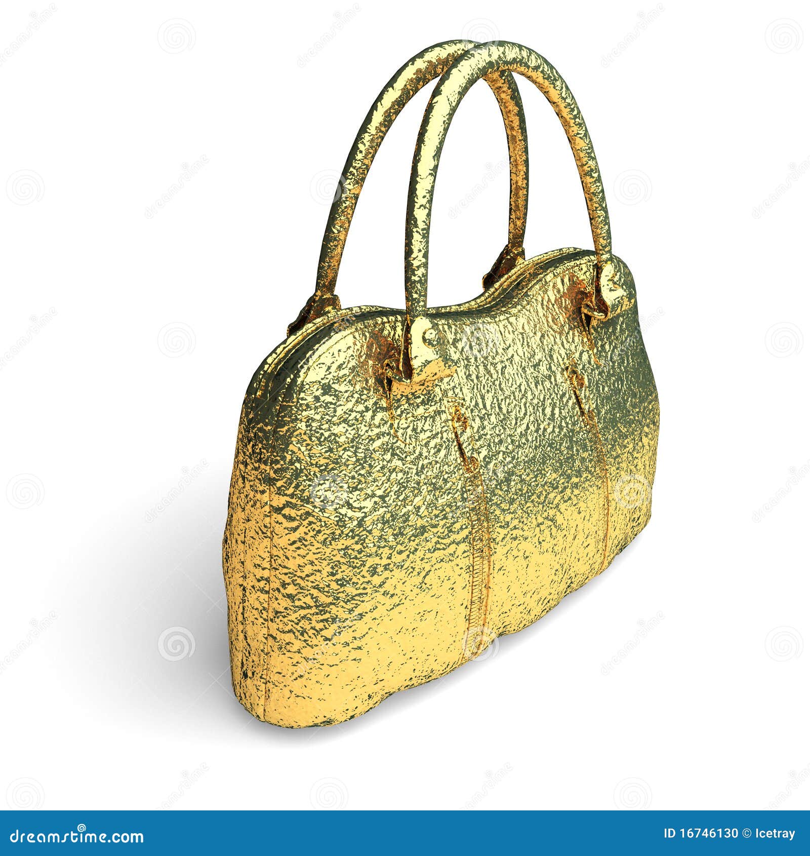 Isolated golden bag stock illustration. Illustration of brass 16746130