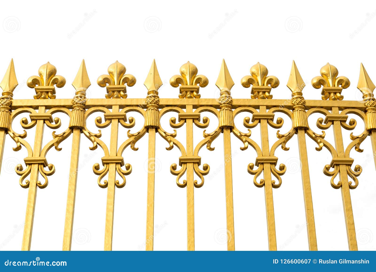 Isolated Golden Gates To Versailles Castle. France Stock Image - Image ...