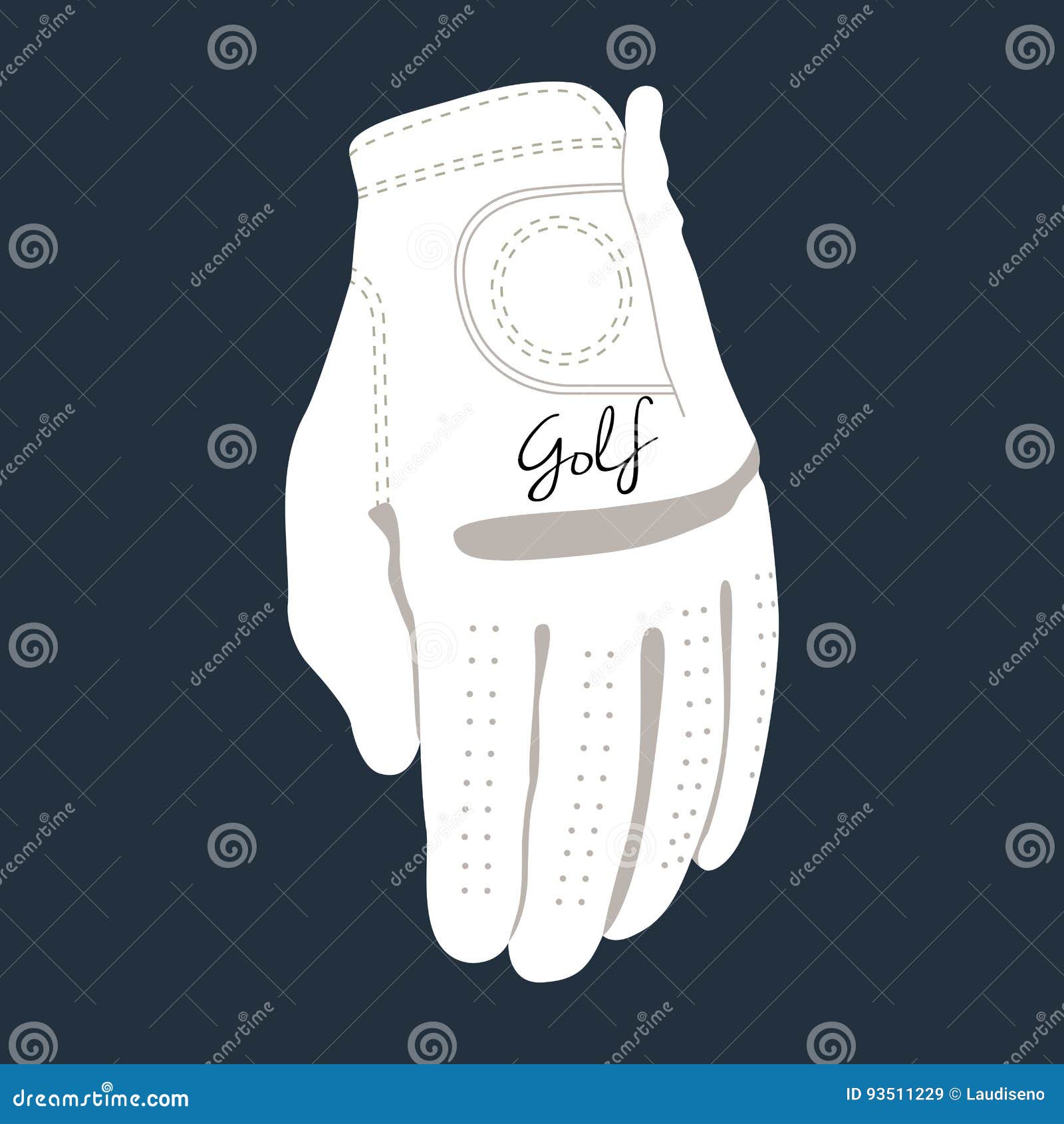 Isolated golf glove stock vector. Illustration of sport 93511229