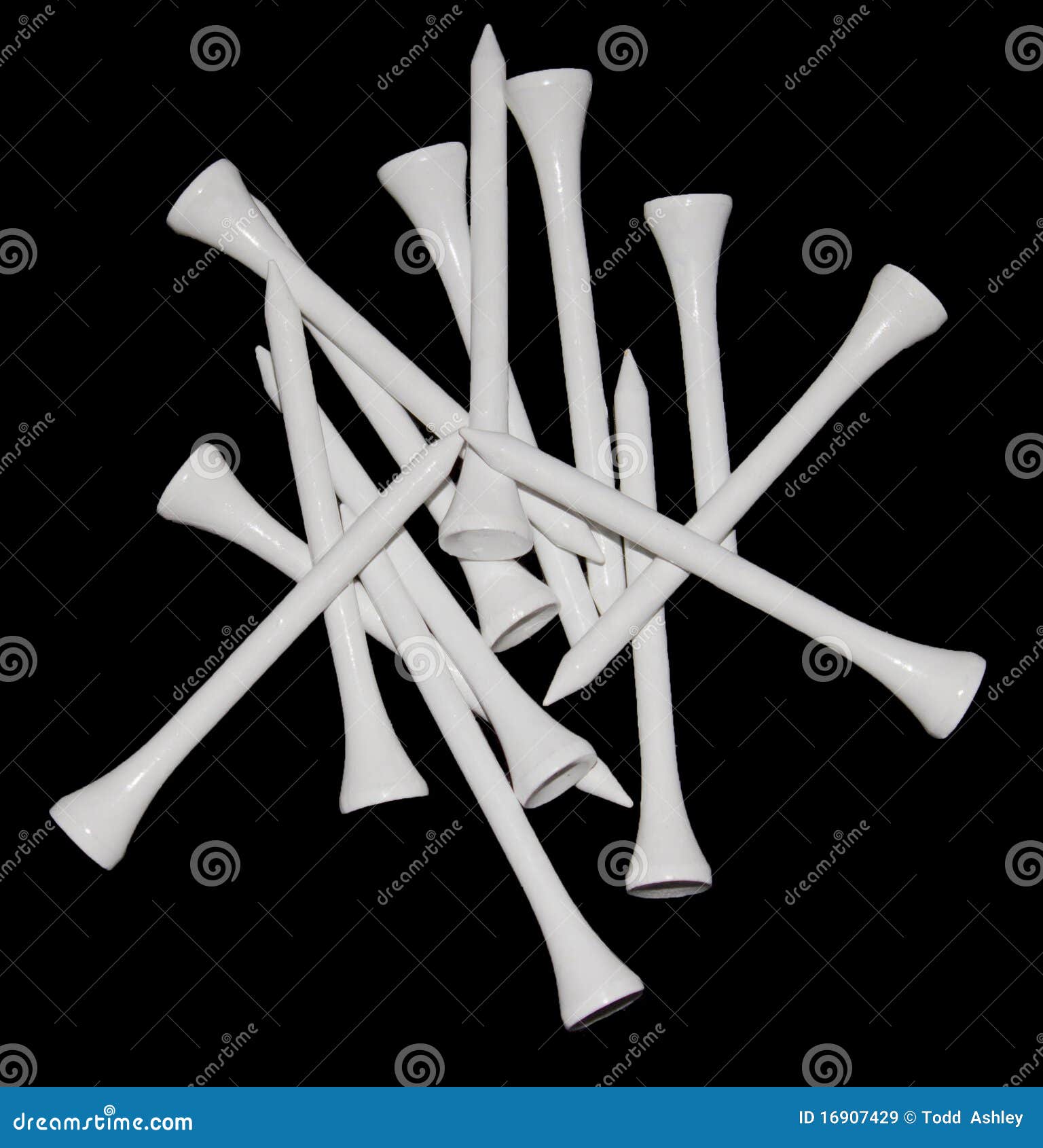 Isolated Golf Tees stock image. Image of background, white 16907429