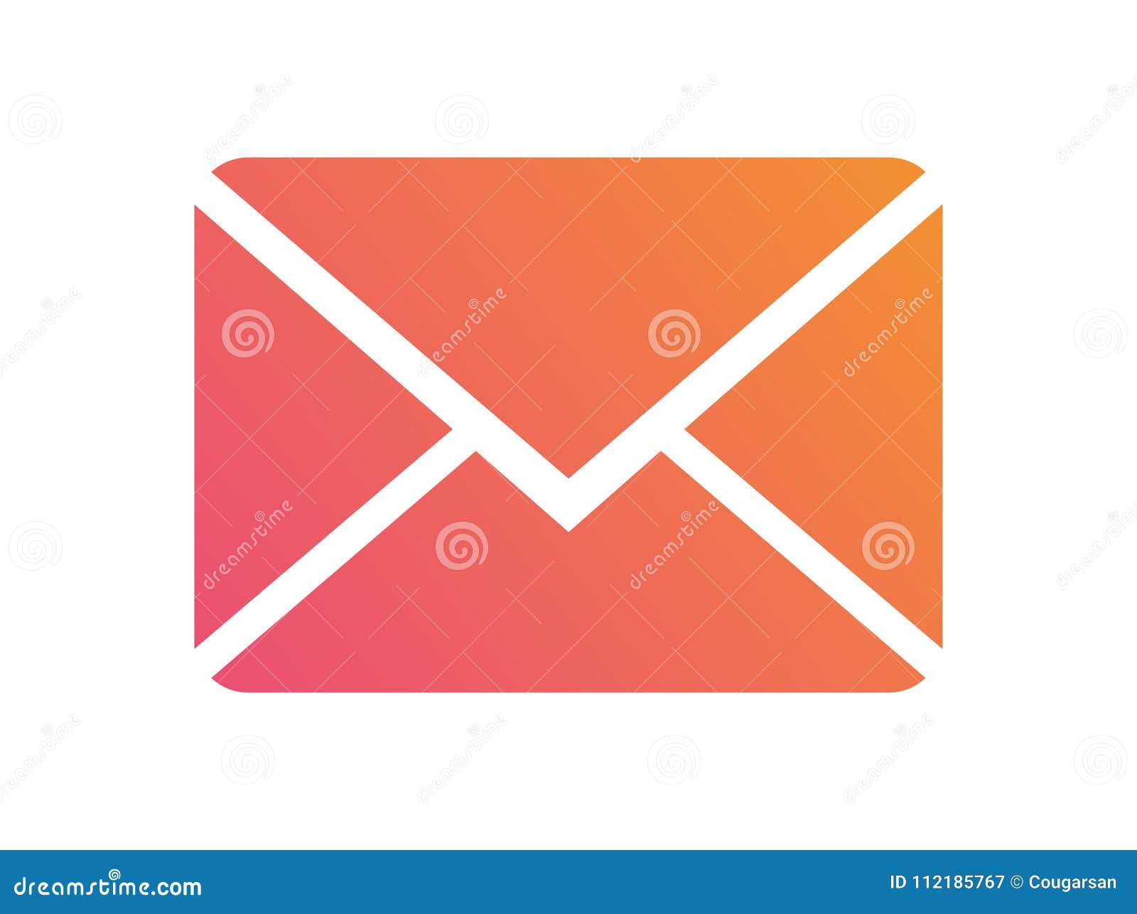 Gradient Vector Colorful Interface Email Envelope Icon Stock ...