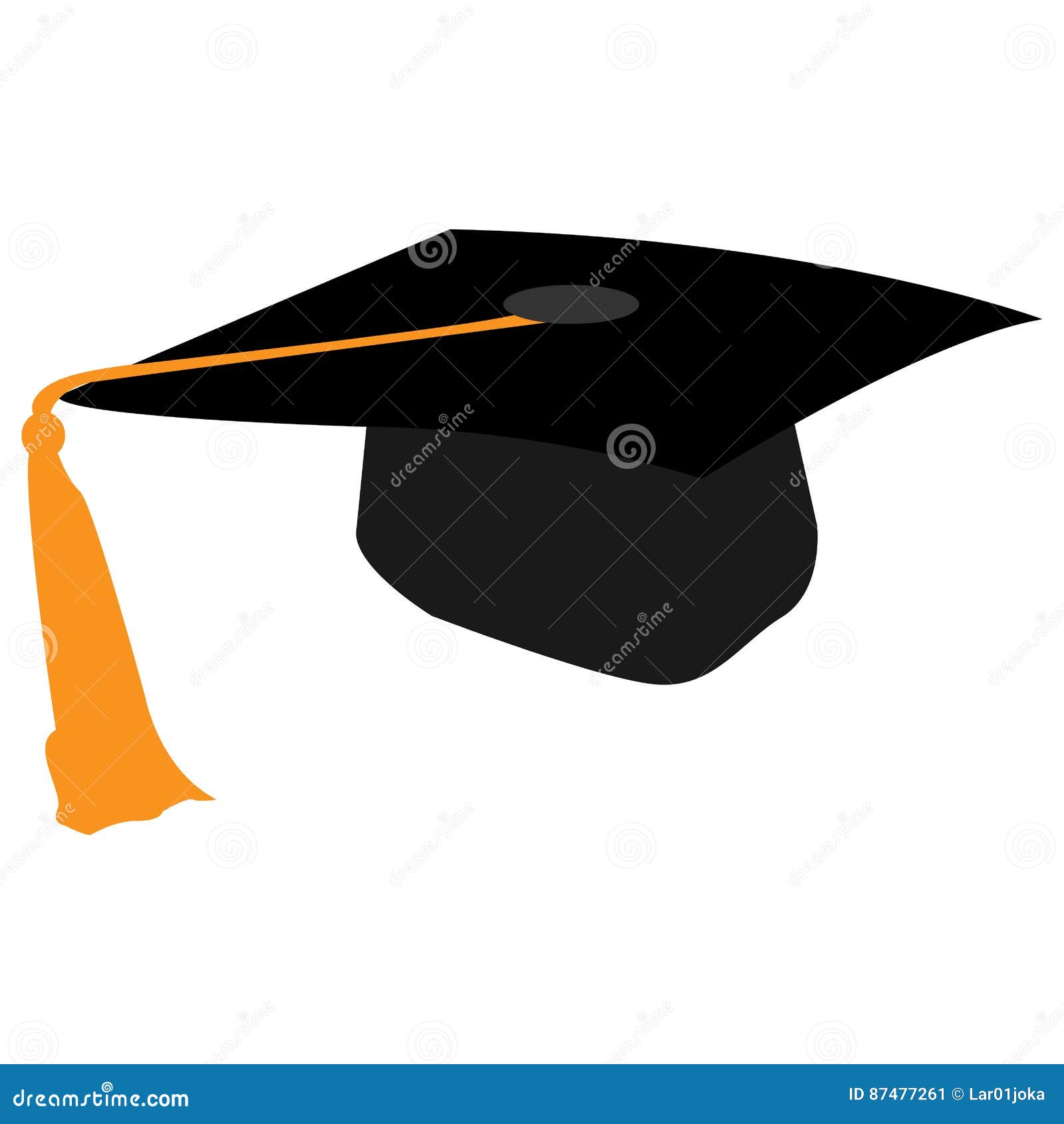 Isolated graduation hat stock vector. Illustration of school - 87477261