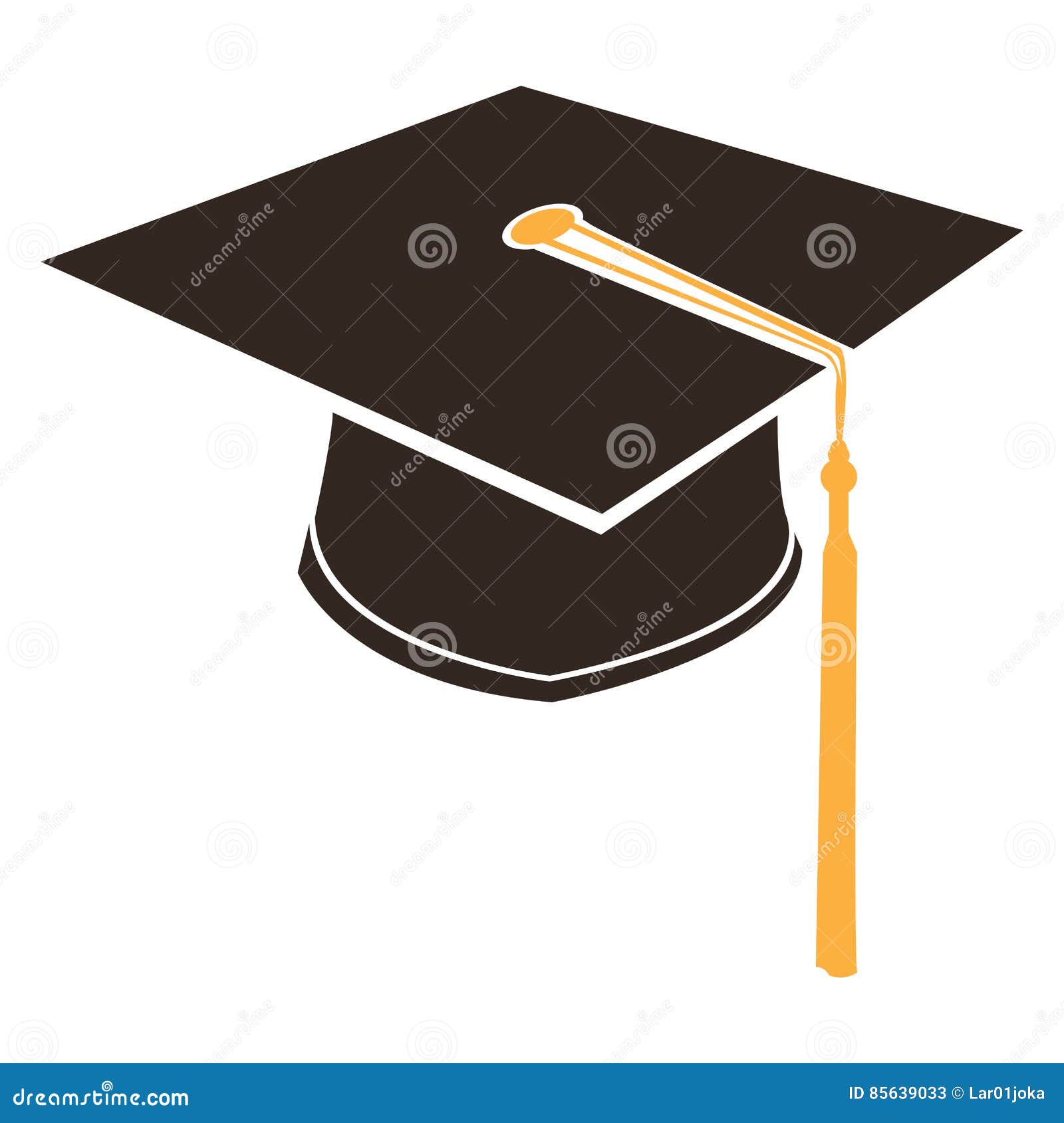 Isolated graduation hat stock vector. Illustration of color - 85639033