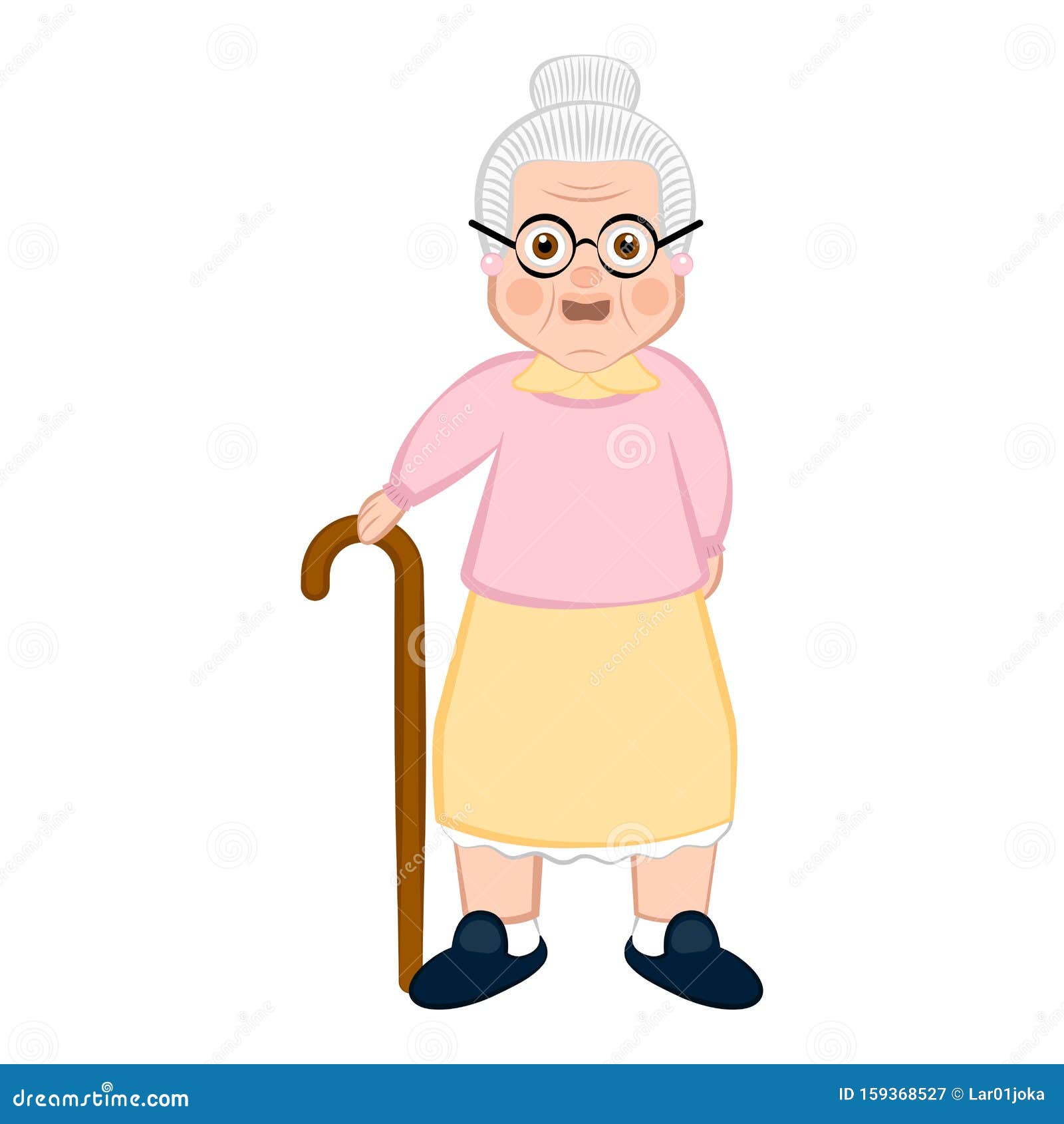 Isolated Grandmother Cartoon Stock Vector - Illustration of love, senior:  159368527