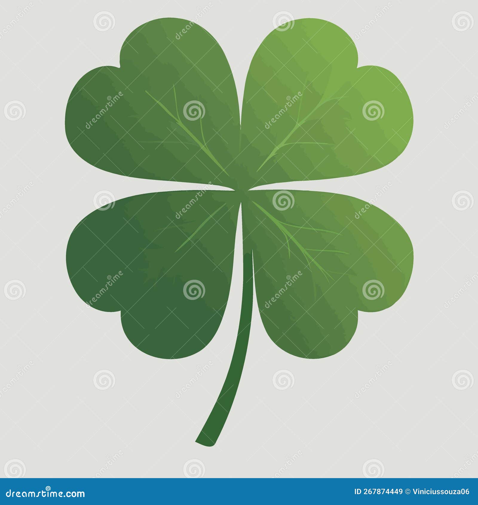 Isolated Green Four Leaf Clover Stock Vector Illustration of isolated