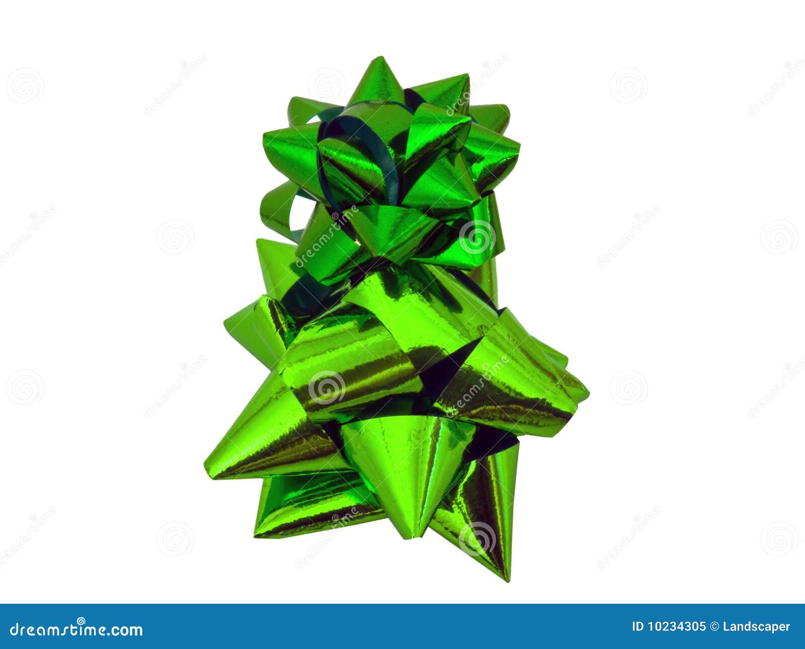Isolated Green Gift Bow Present Wrapping Stock Image Image of birthday, wrapping 10234305