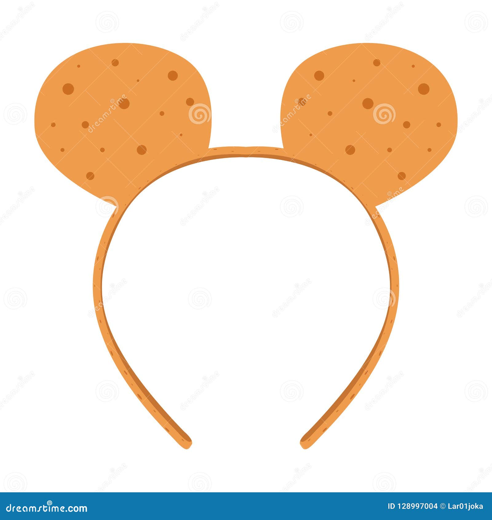 Isolated Headband Icon with Cheese Ears Stock Vector Illustration of