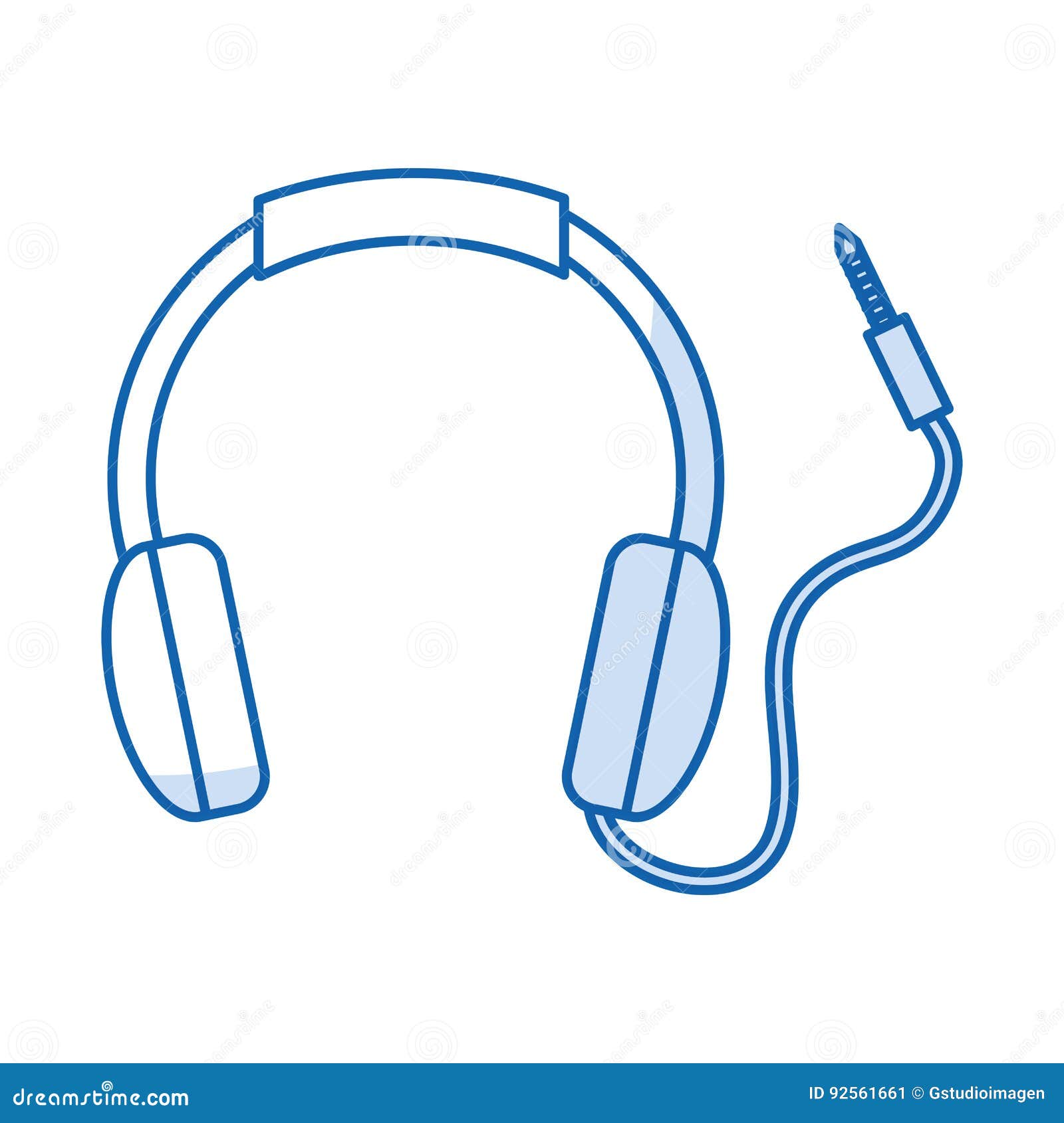 Isolated headphones icon stock vector. Illustration of headset 92561661