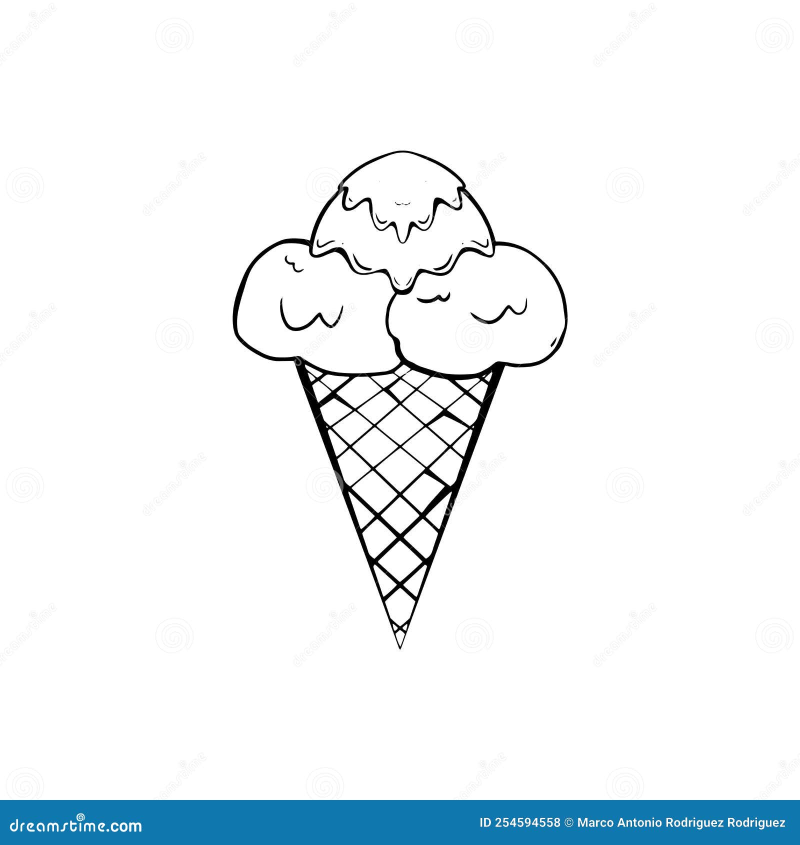 Isolated Ice Cream Draw Vector Illustration Stock Vector Illustration