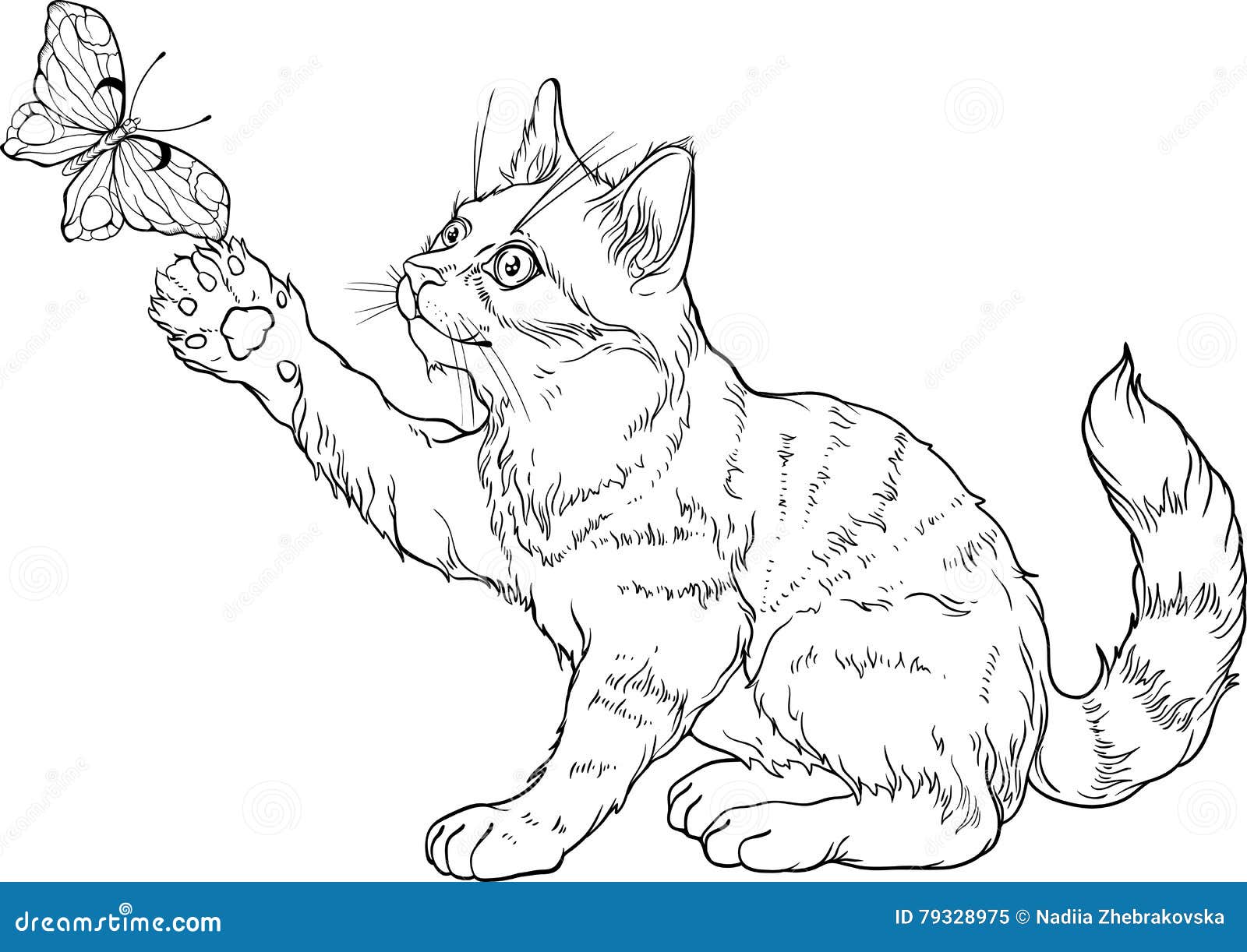 Download Kitten Playing With Yarn Clipart Collection Sketch ...