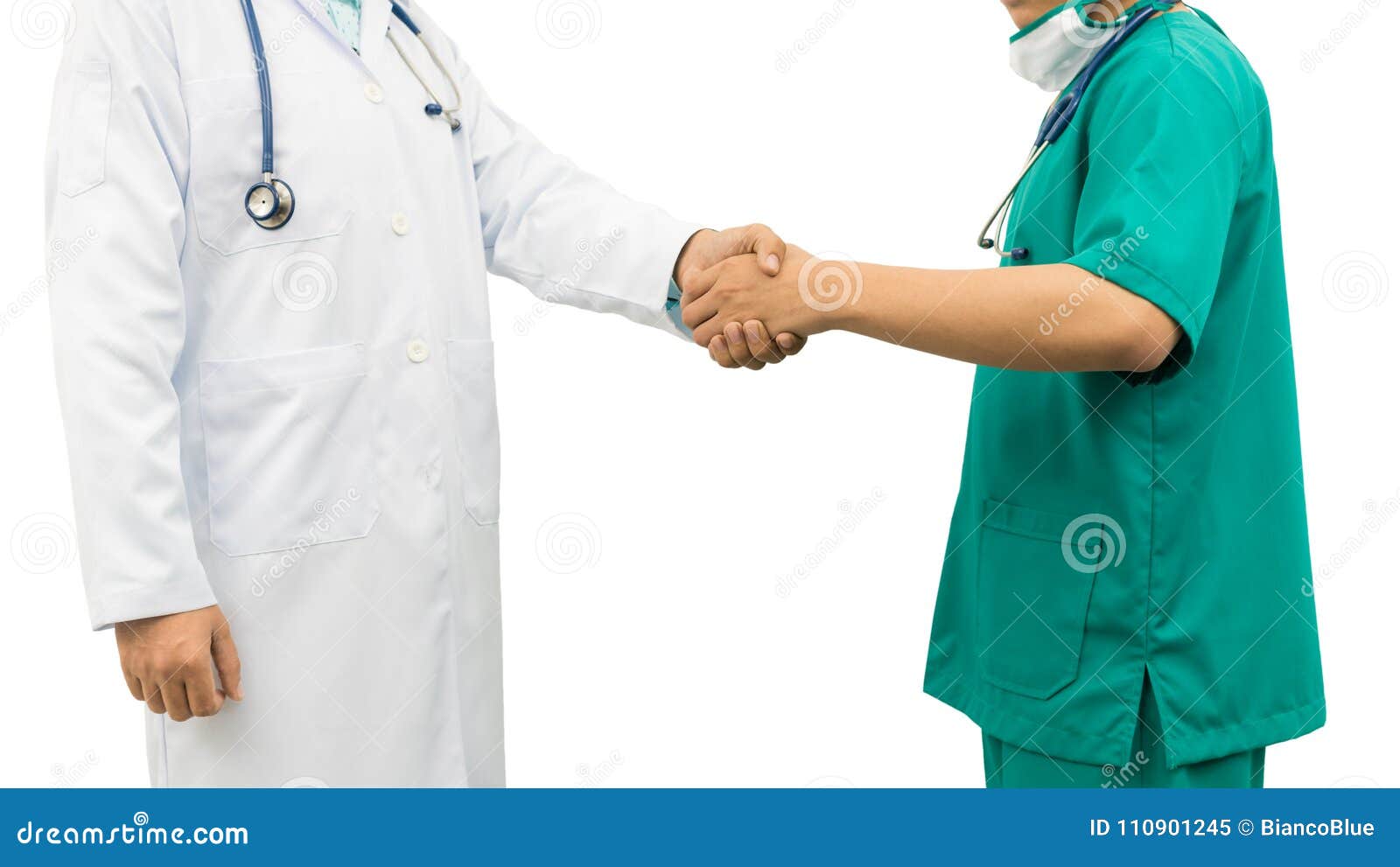 Isolated Image of Doctors Shaking Hands. Stock Image Image of operate