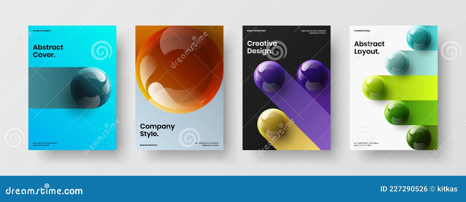 Isolated Journal Cover A4 Design Vector Template Collection Stock