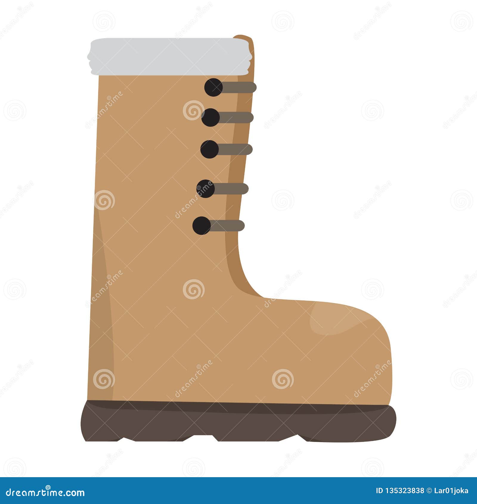 Isolated Leather Shoes. Winter Clothes Stock Vector - Illustration of ...