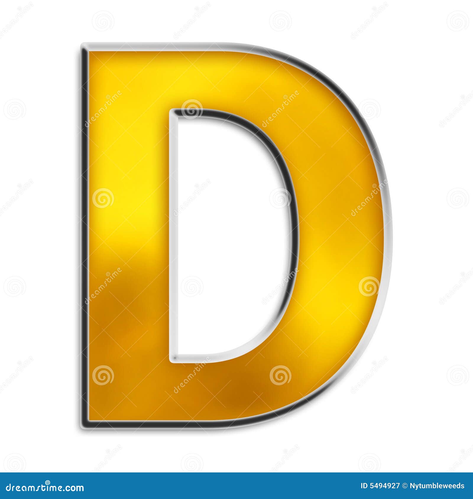 Isolated Letter D In Shiny Gold Royalty Free Stock Photography - Image ...