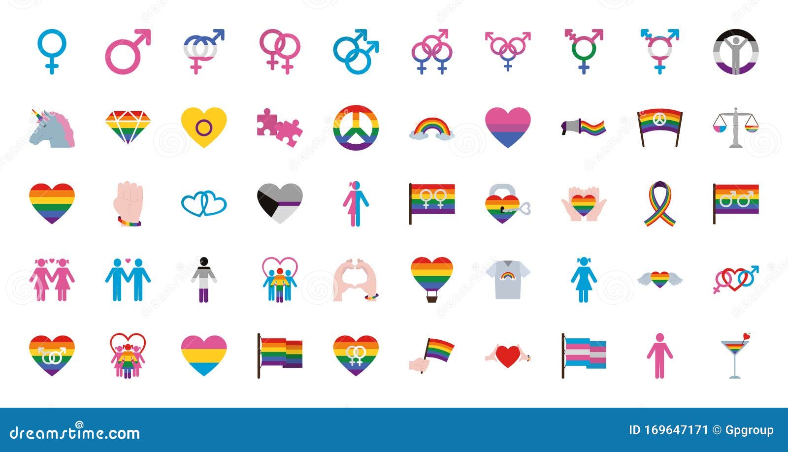  lgtbi icon set  