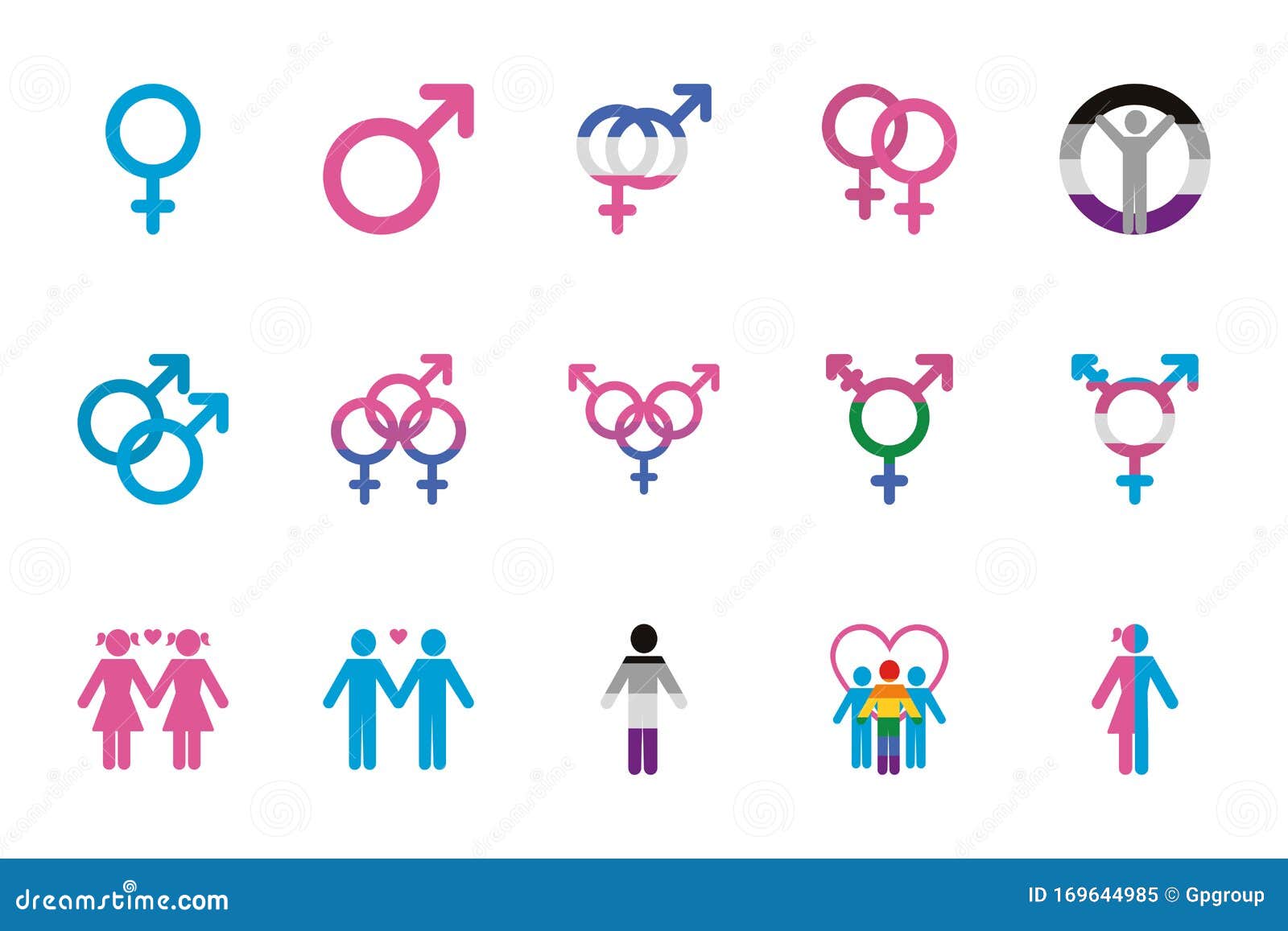 Isolated Lgtbi Icon Set Vector Design Stock Vector Illustration Of Diversity Sexuality 169644985
