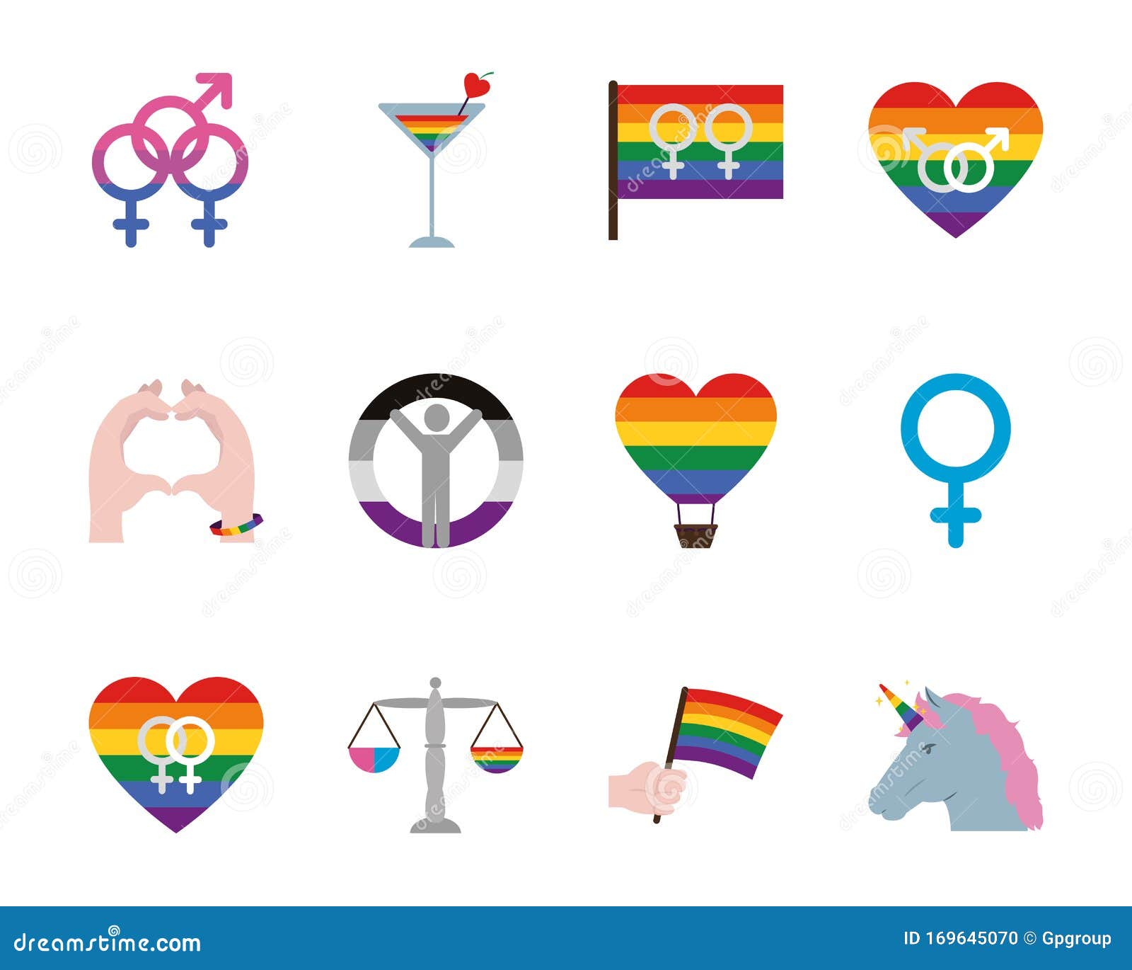 Isolated Lgtbi Icon Set Vector Design Stock Vector Illustration Of Flag Gays 169645070